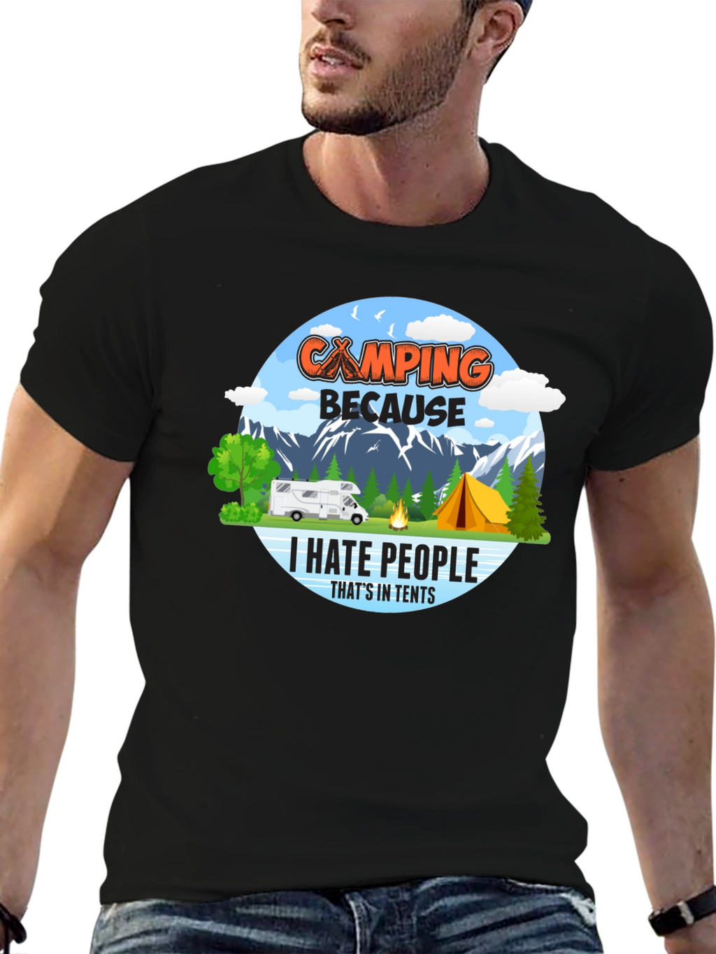 Camping Because I Hate People T-Shirt