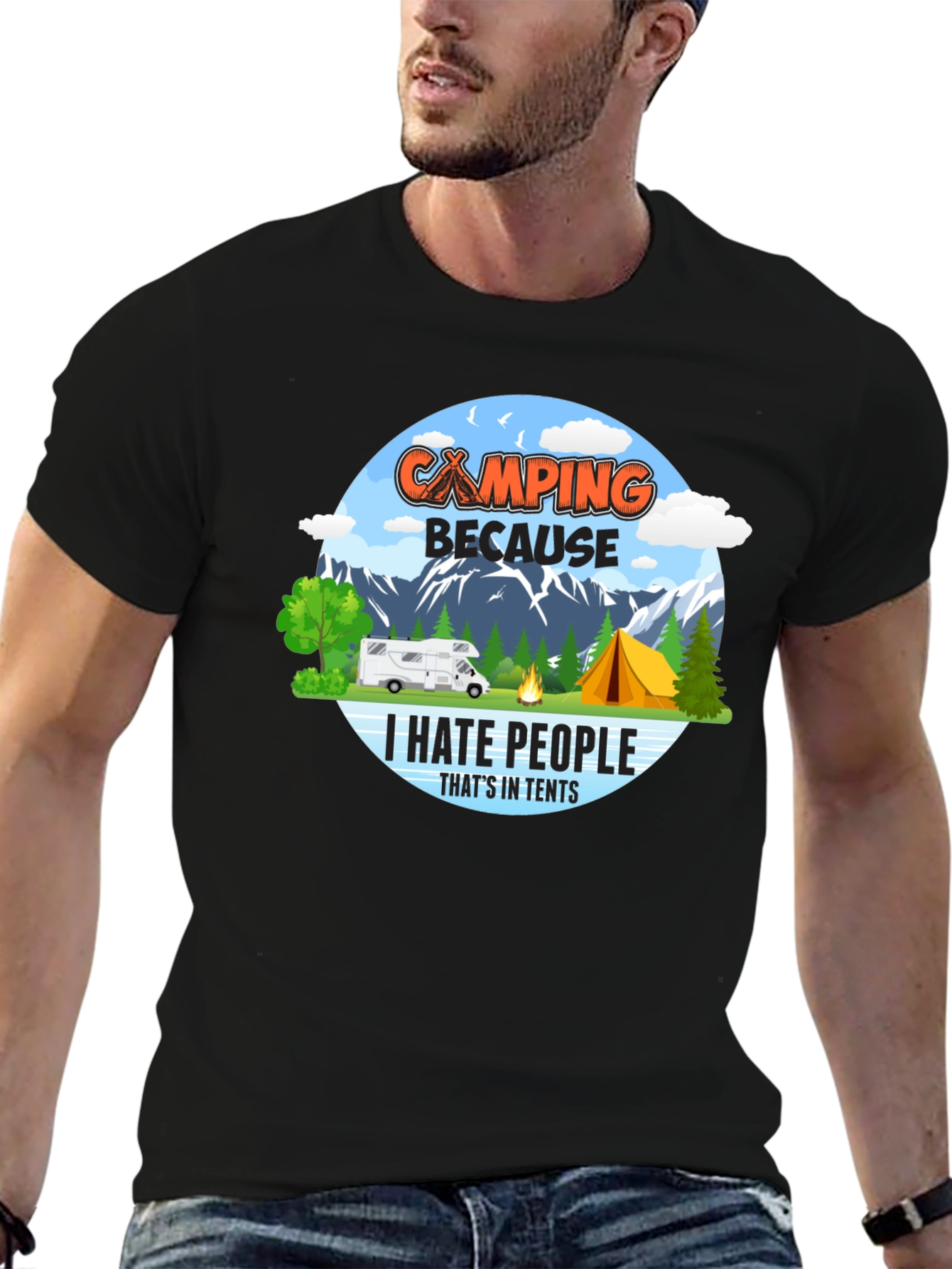 Camping Because I Hate People T-Shirt