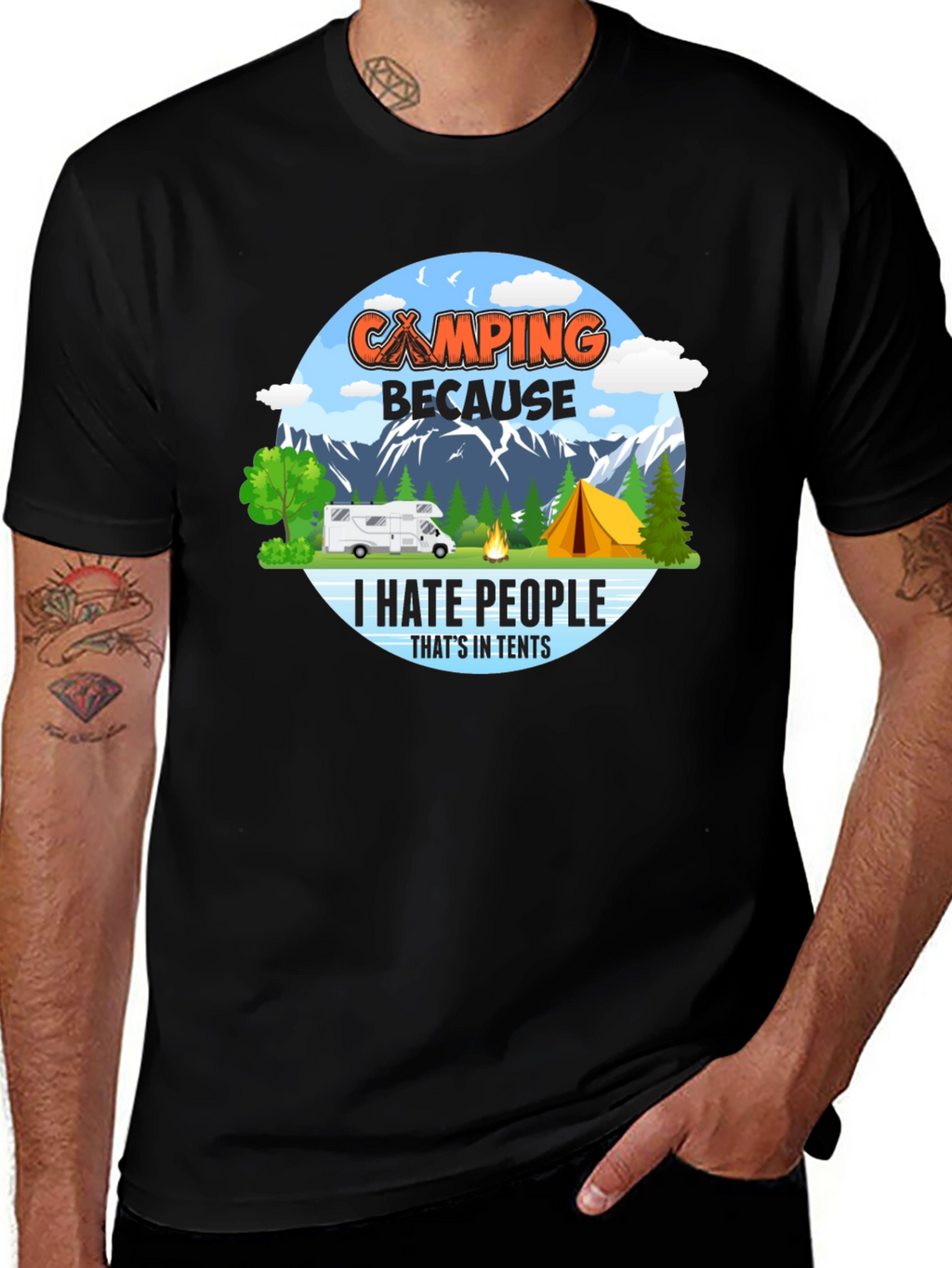 Camping Because I Hate People T-Shirt