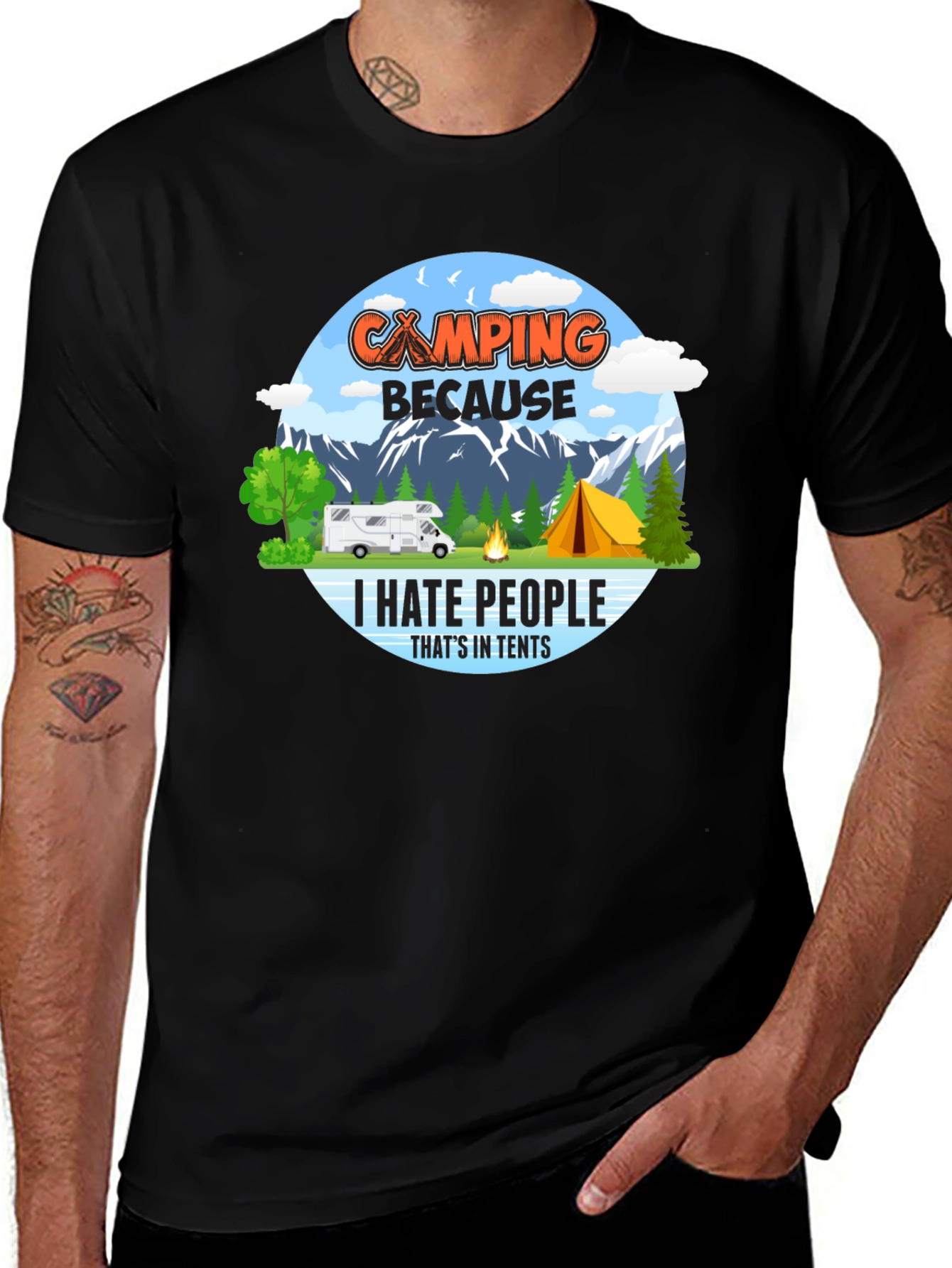Camping Because I Hate People T-Shirt