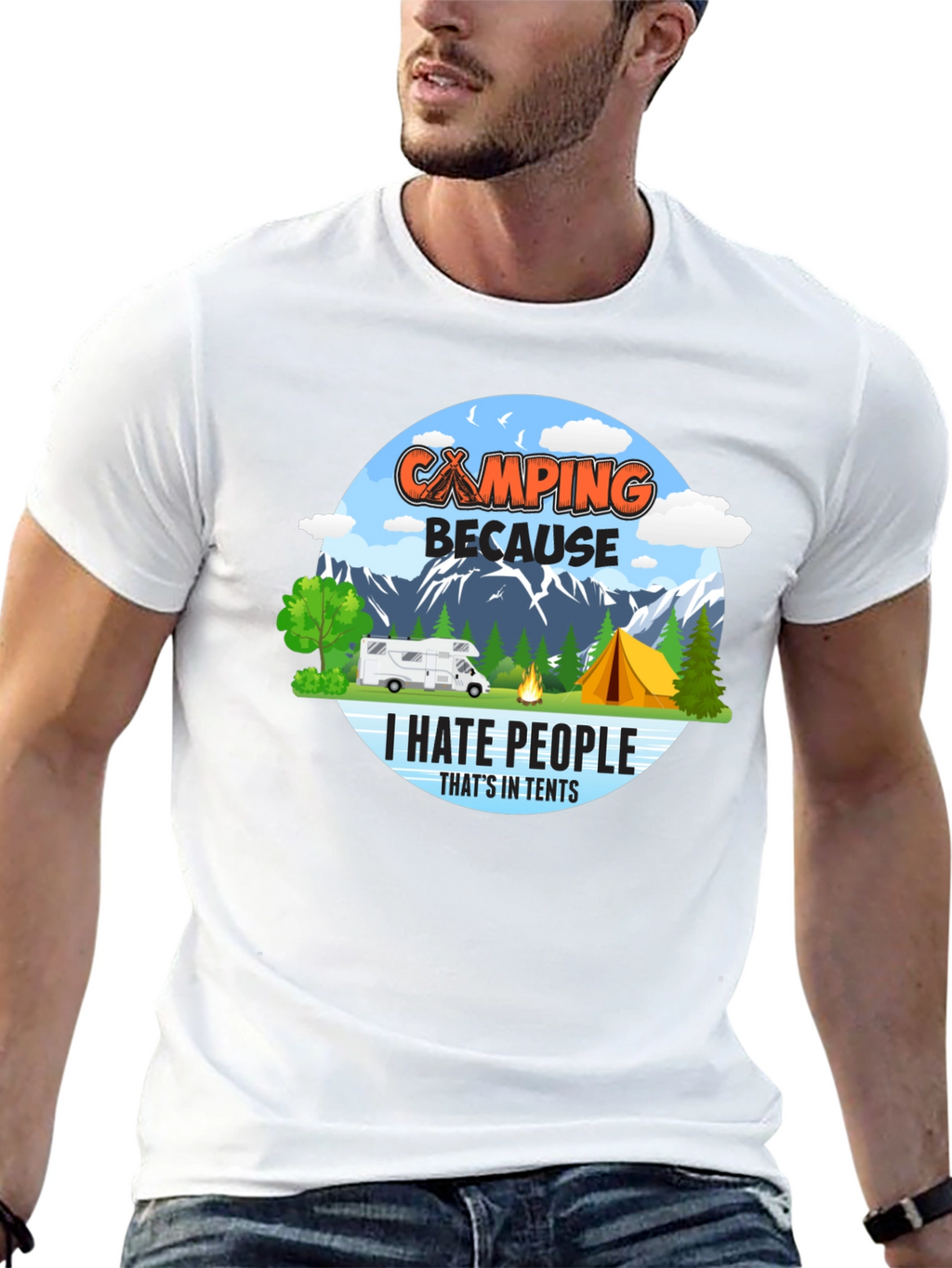 Camping Because I Hate People T-Shirt