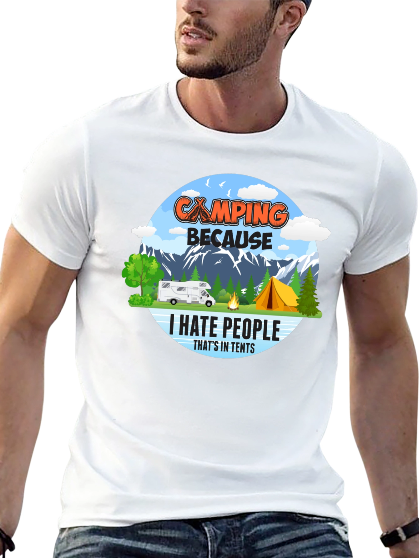 Camping Because I Hate People T-Shirt