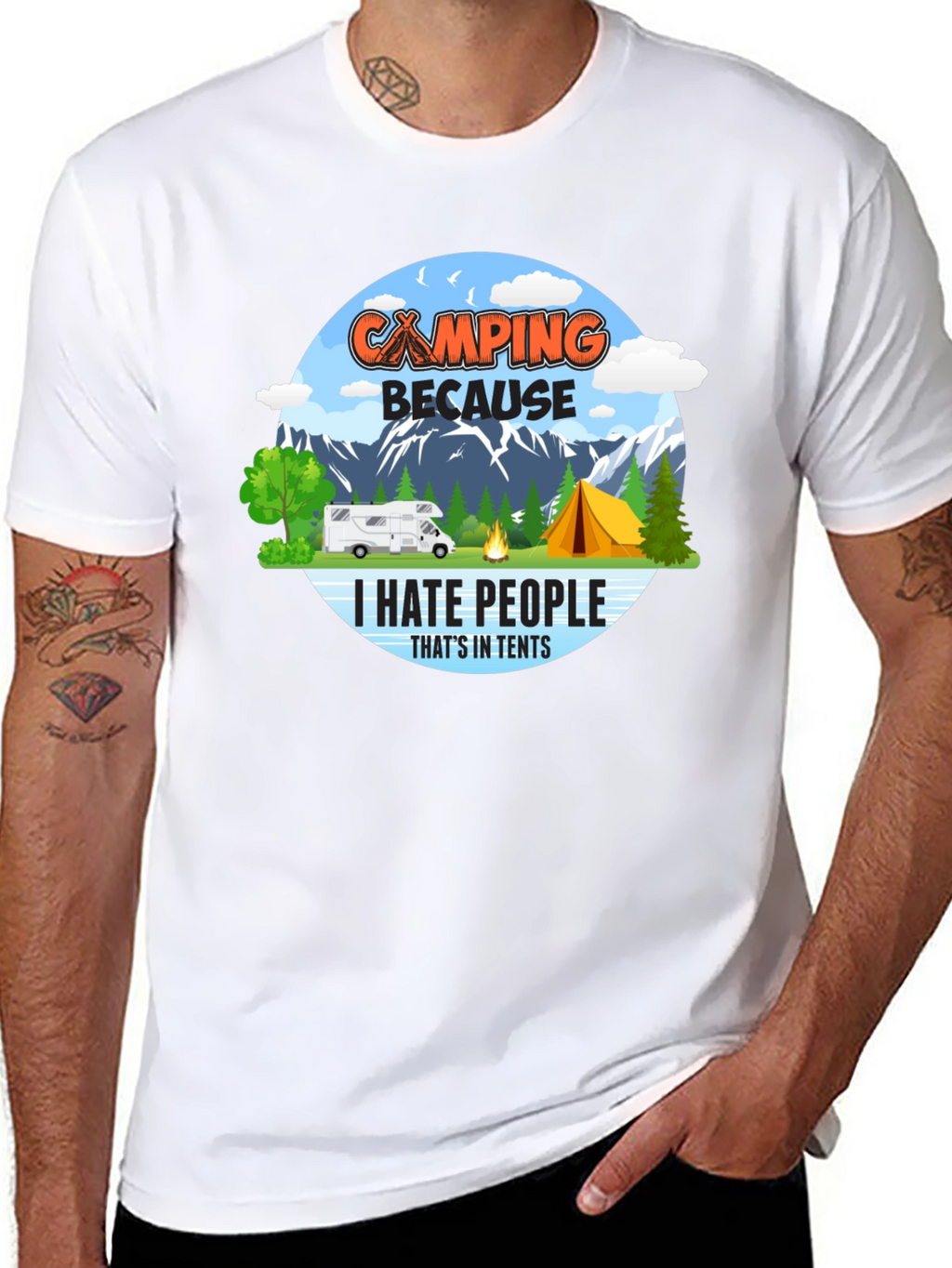 Camping Because I Hate People T-Shirt