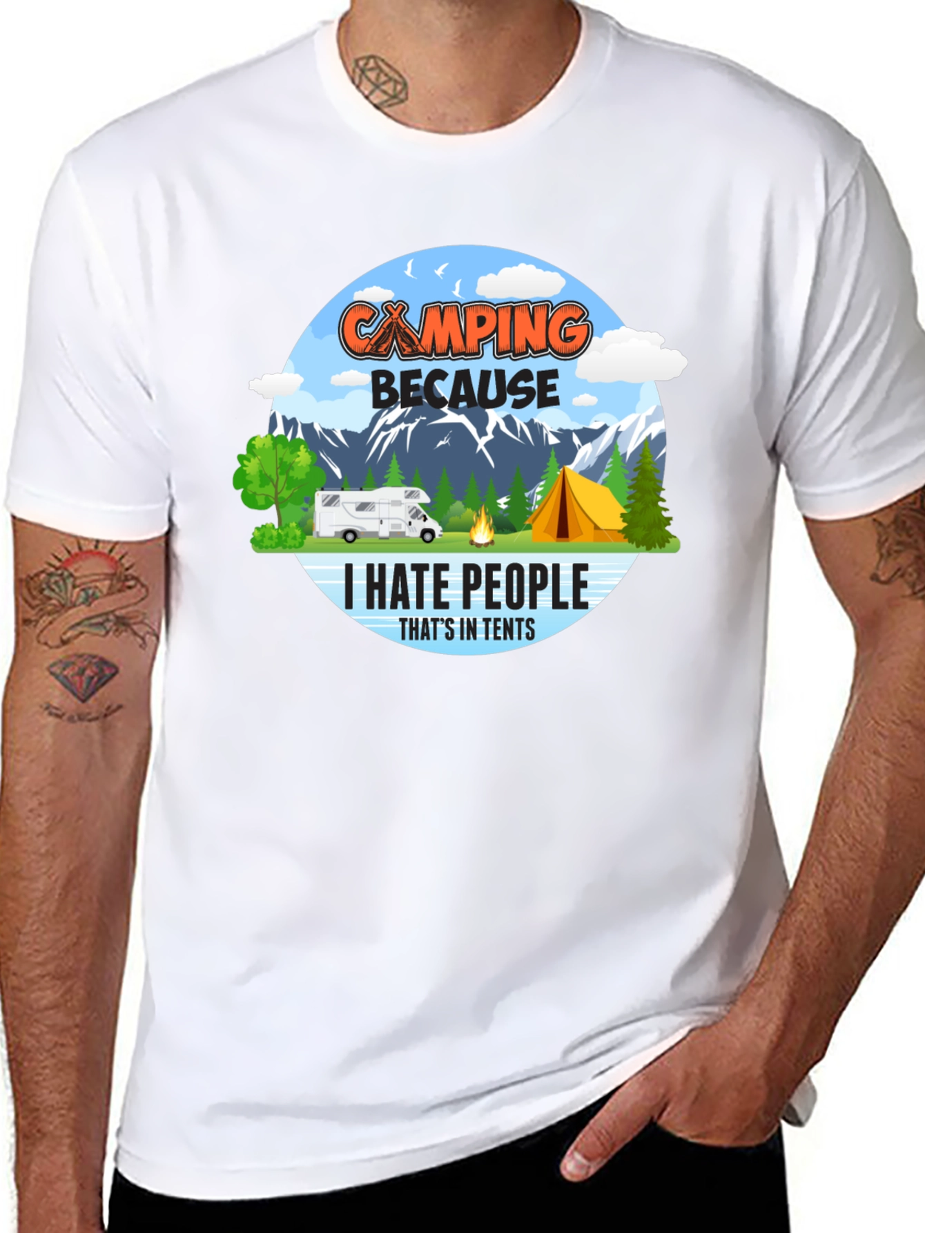 Camping Because I Hate People T-Shirt