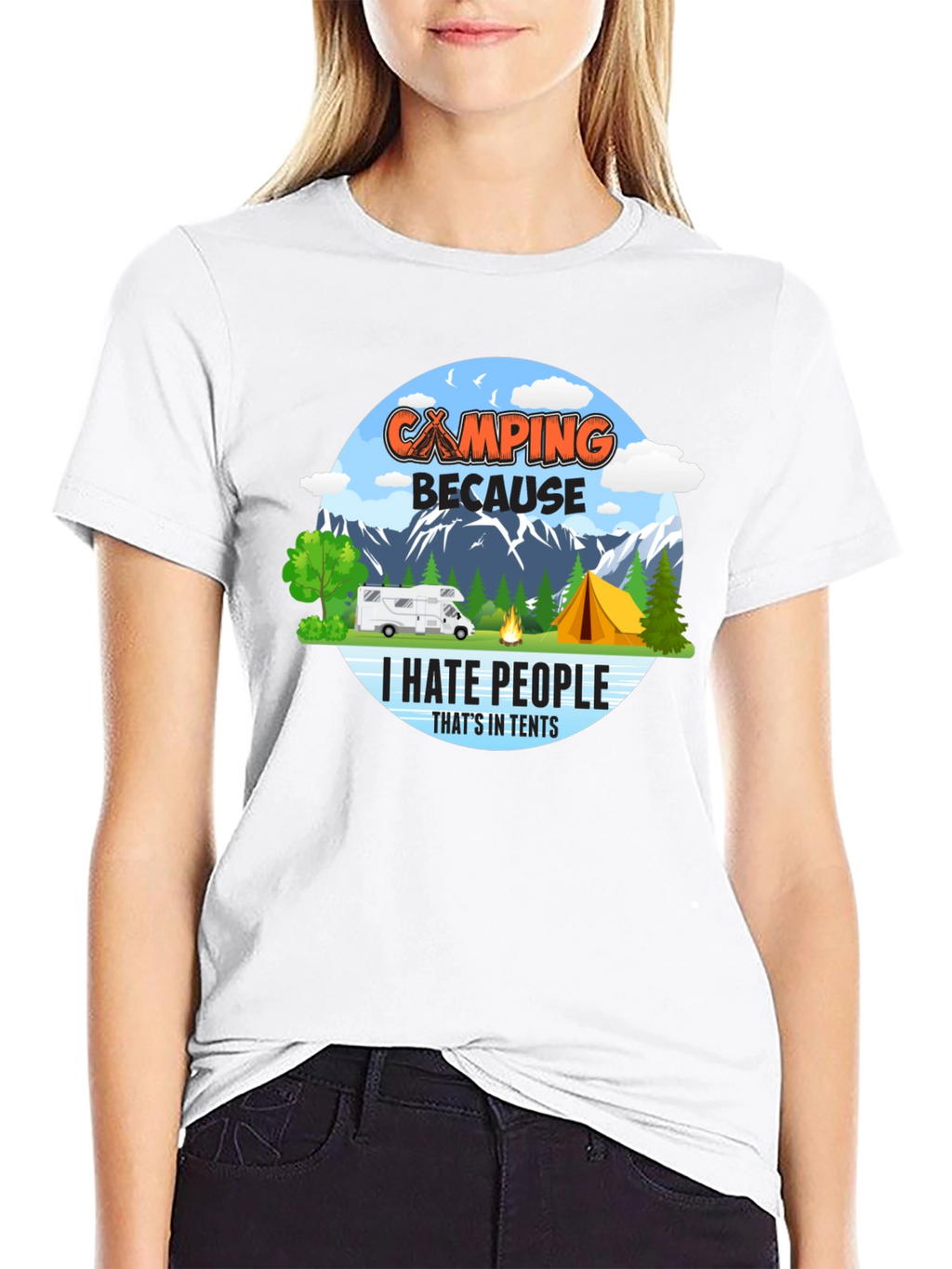 Camping Because I Hate People T-Shirt