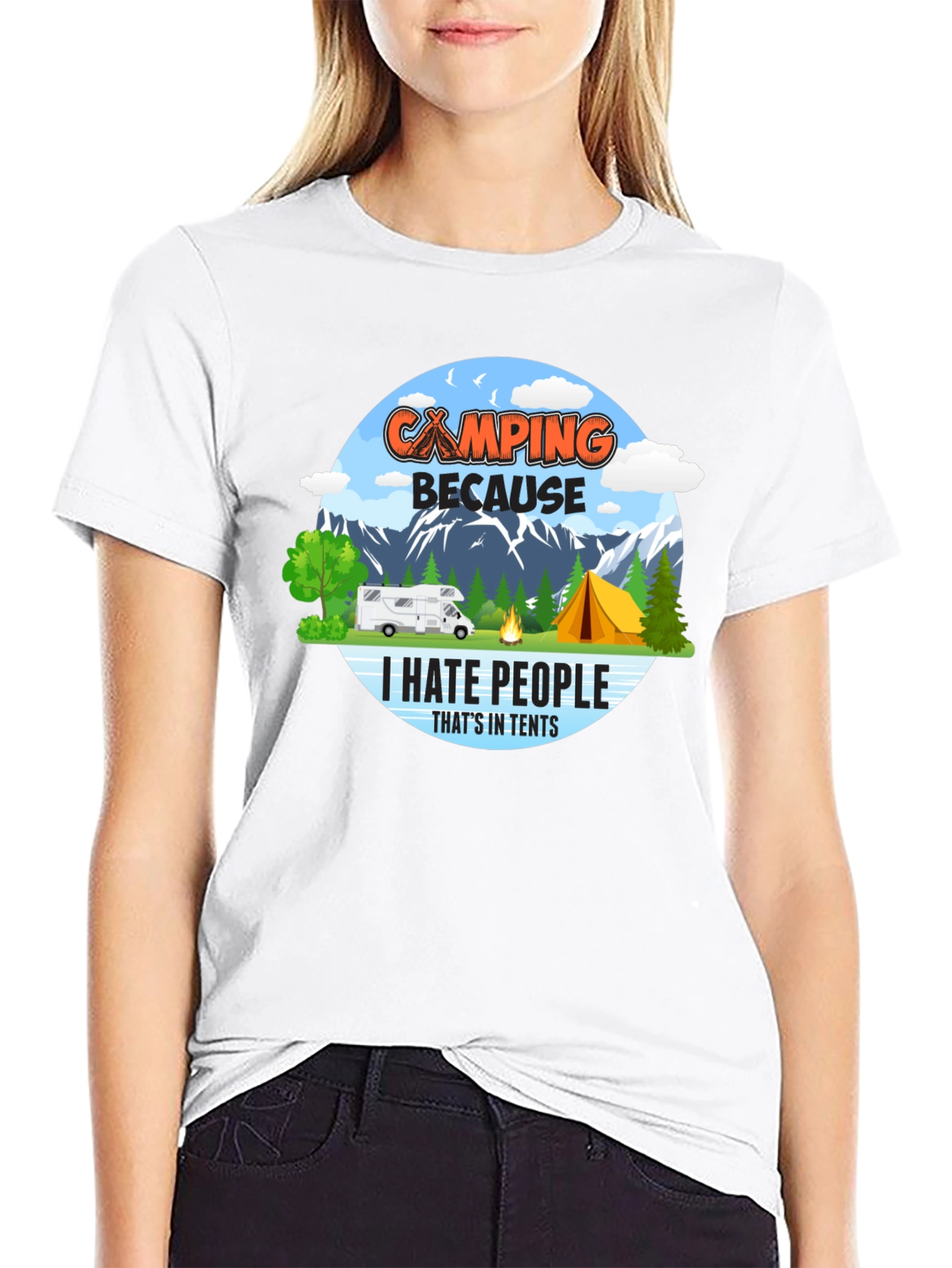Camping Because I Hate People T-Shirt