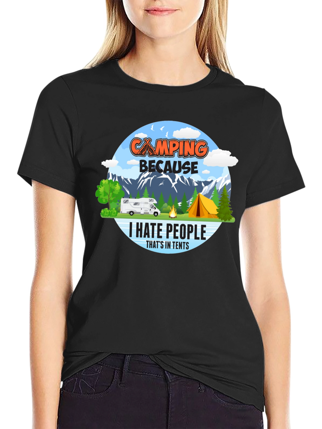 Camping Because I Hate People T-Shirt