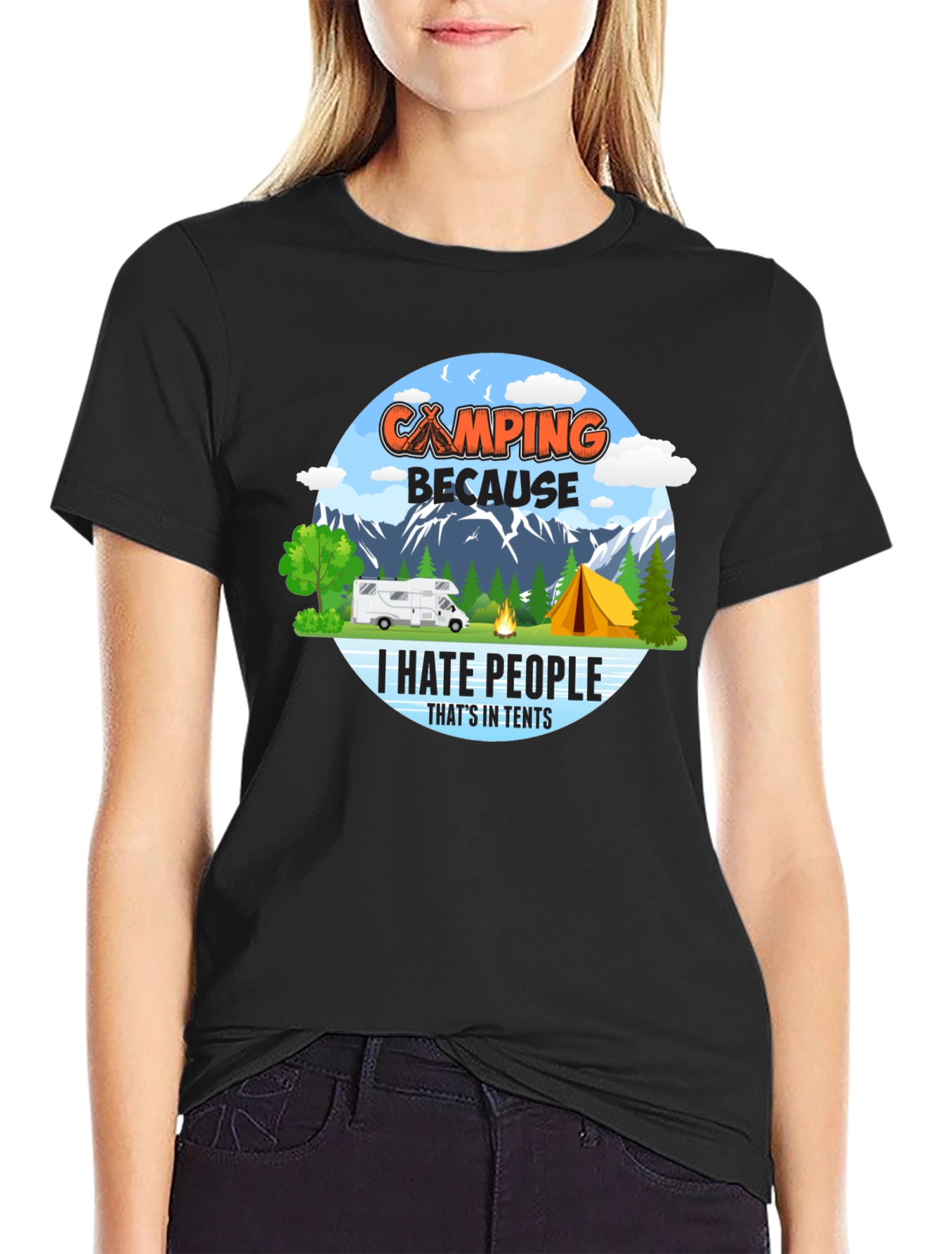Camping Because I Hate People T-Shirt