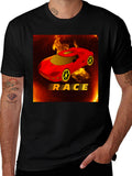 Race Car T-Shirt - Fiery Design