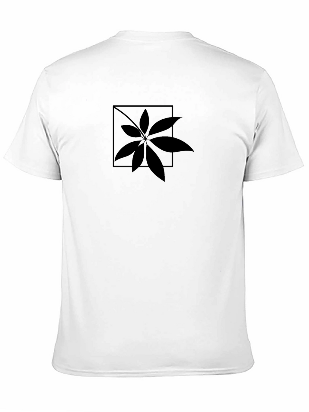 Stylish Black Leaf Graphic T-Shirt