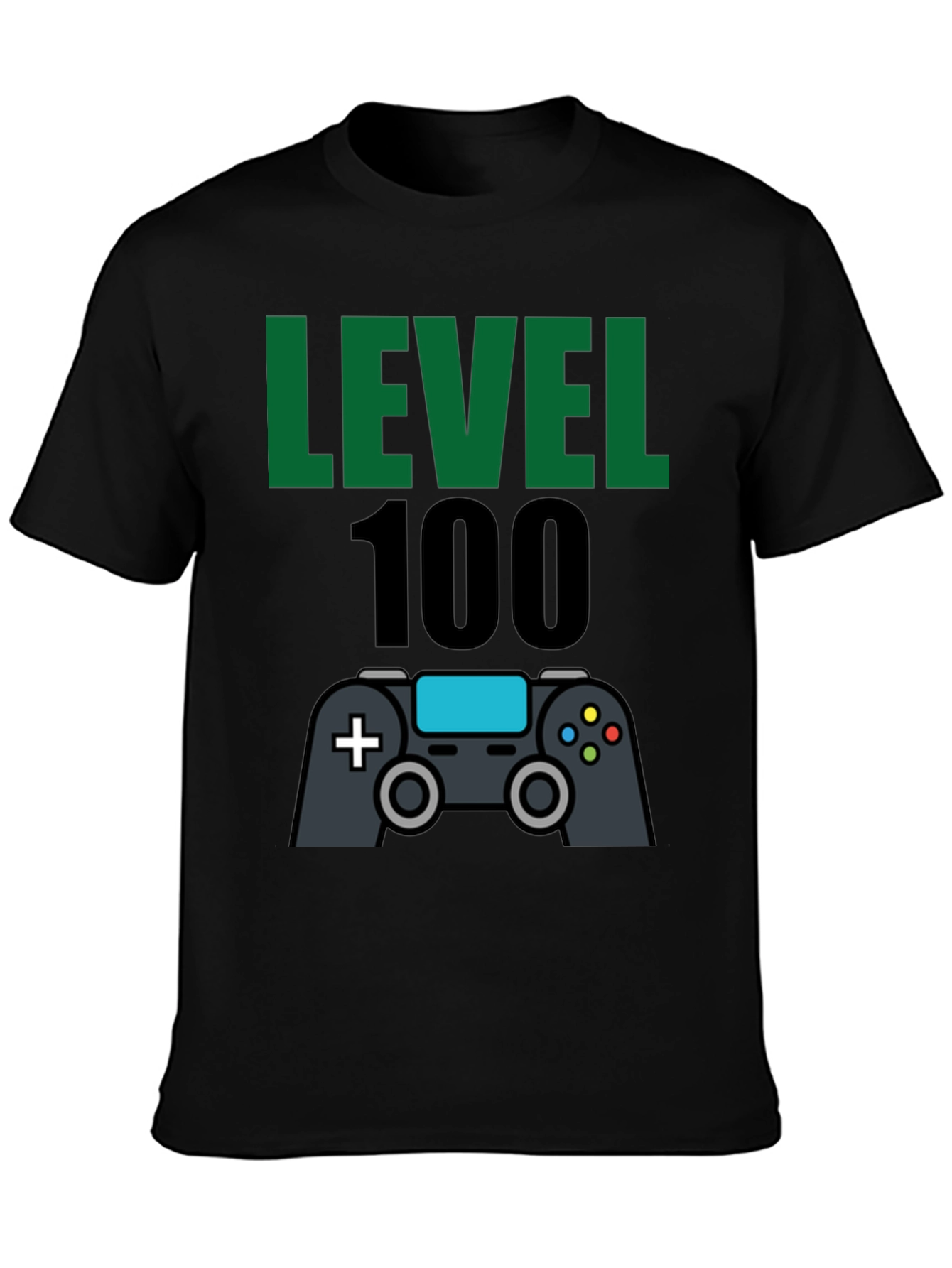 Level 100 Gamer T-Shirt - Black Cotton Tee