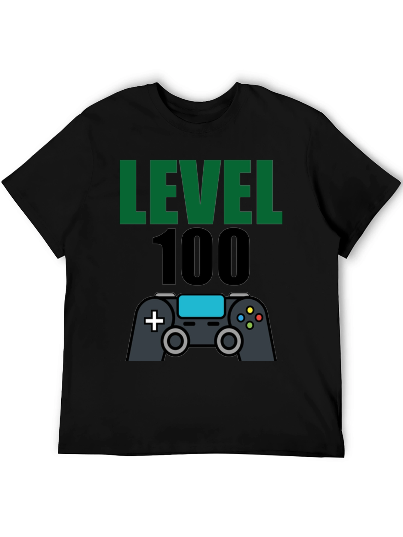Level 100 Gamer T-Shirt - Black Cotton Tee