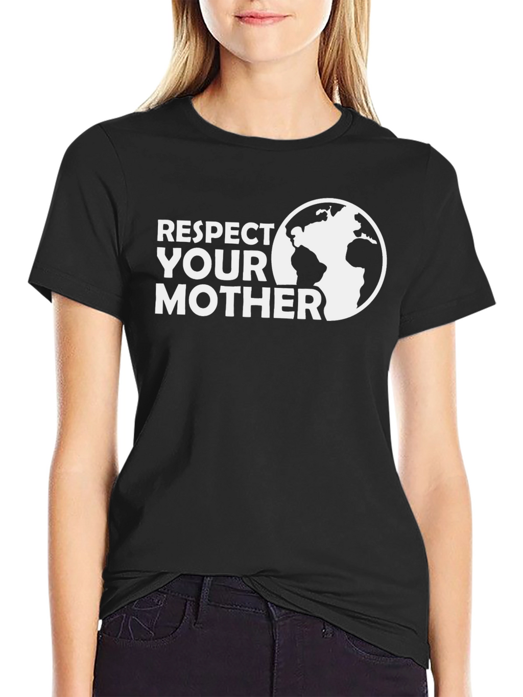 Respect Your Mother Earth T-Shirt - Black