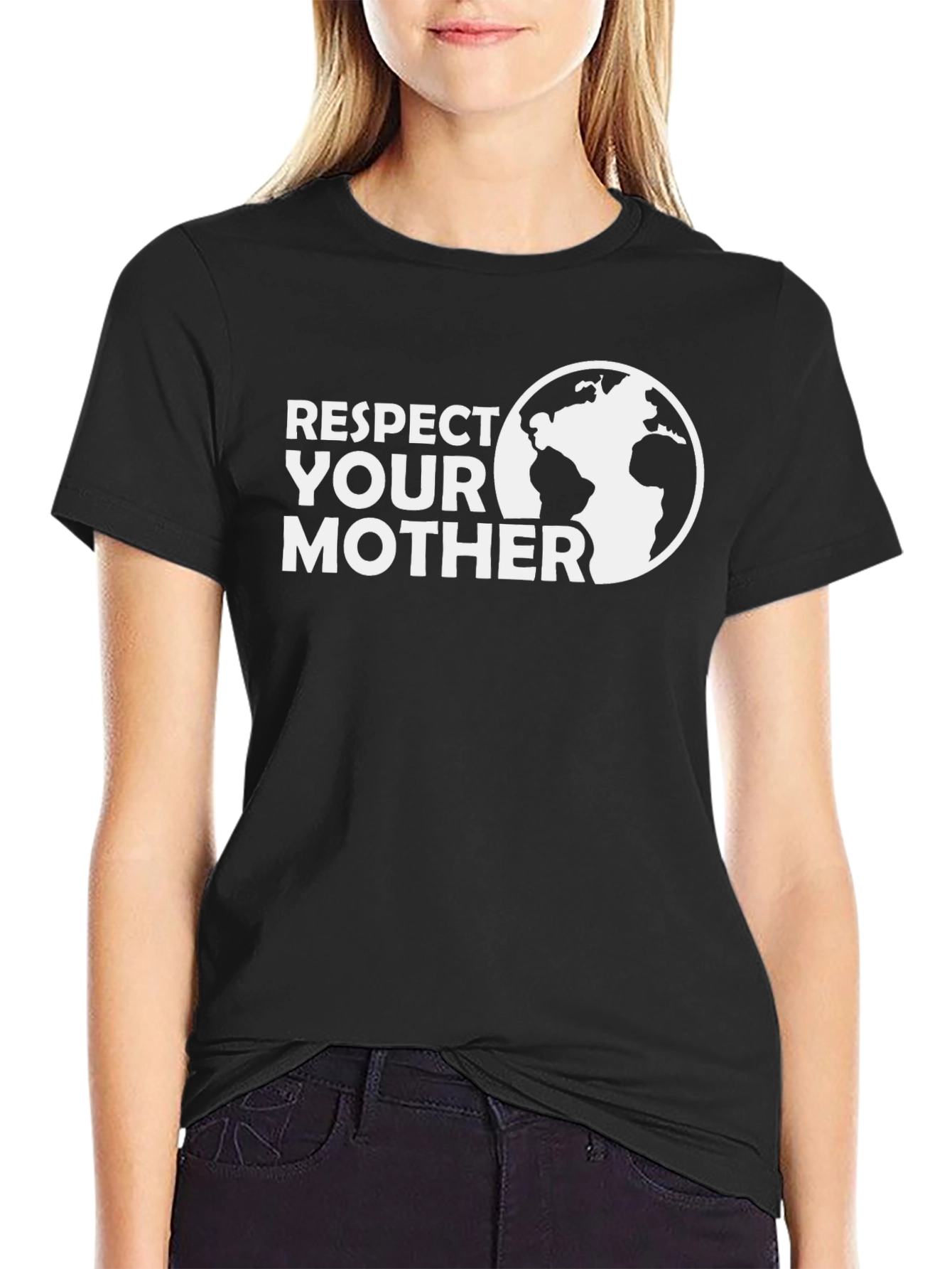 Respect Your Mother Earth T-Shirt - Black