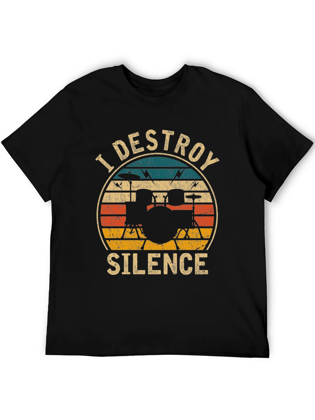 I Destroy Silence Drummer T-Shirt - Black