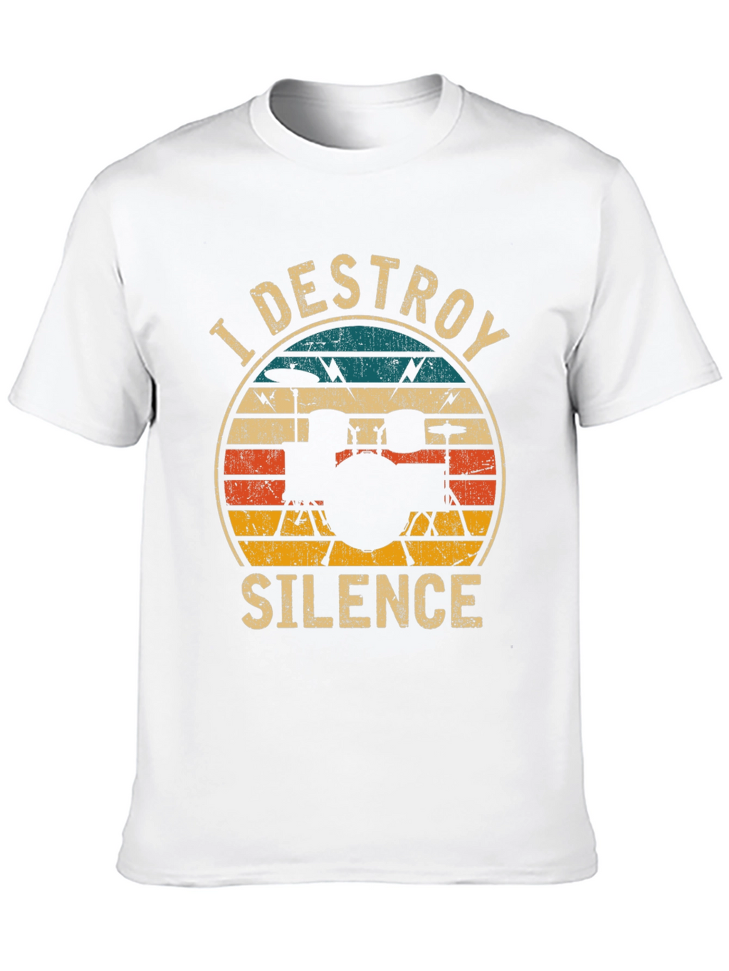 I Destroy Silence Drummer T-Shirt - Black