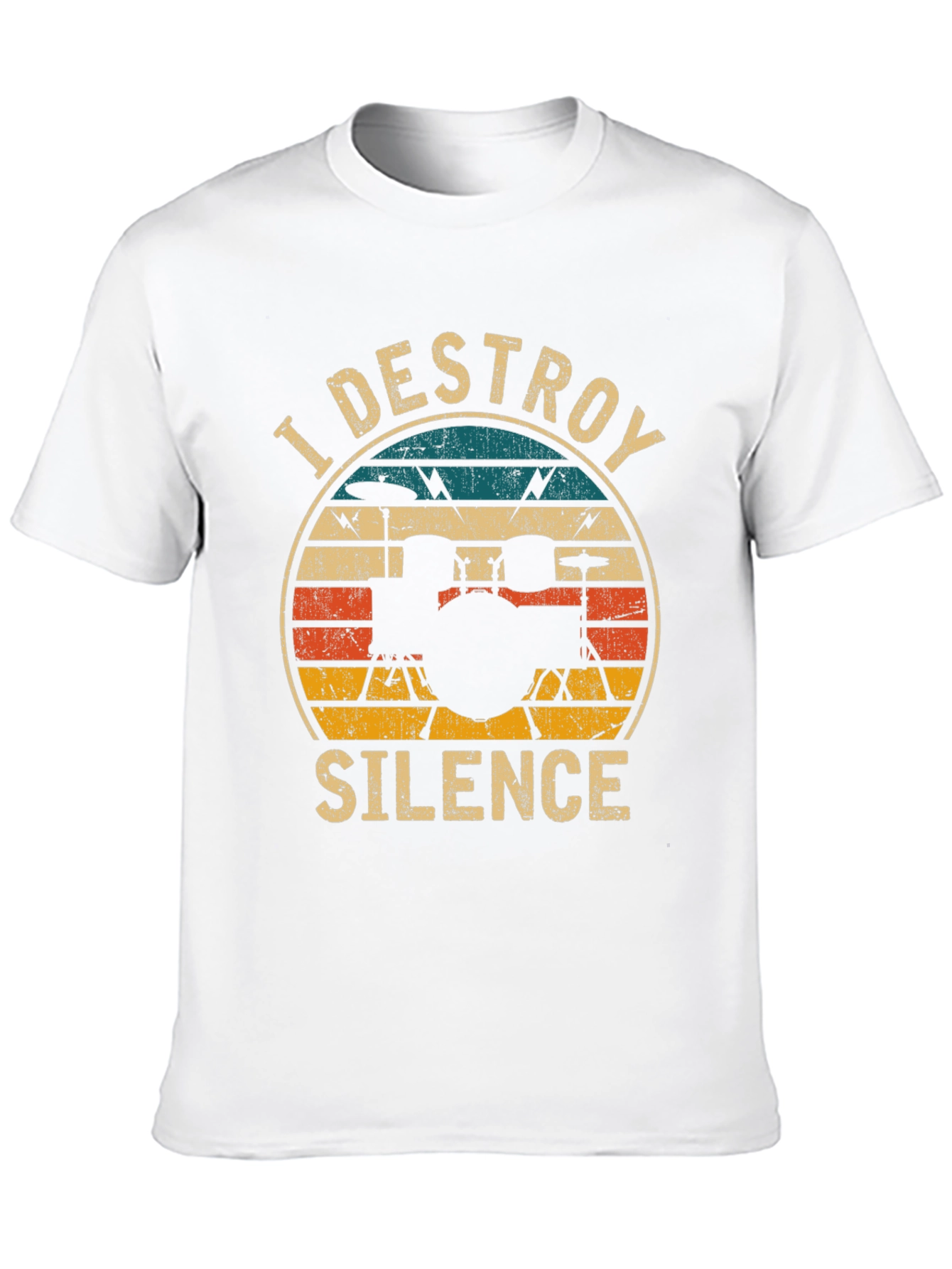 I Destroy Silence Drummer T-Shirt - Black