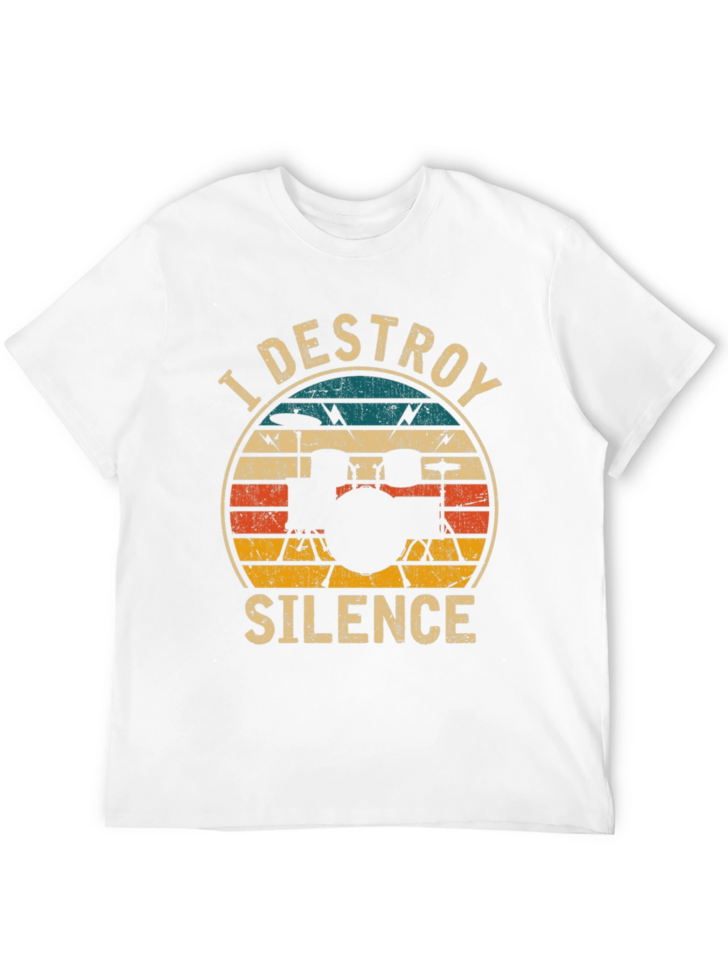 I Destroy Silence Drummer T-Shirt - Black