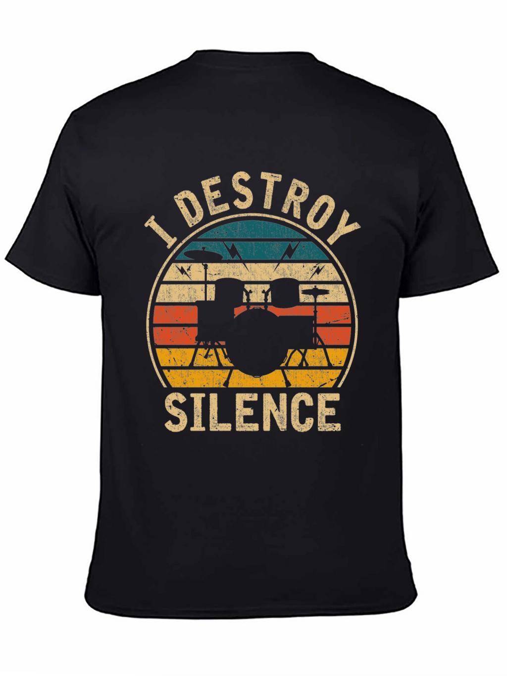 I Destroy Silence Drummer T-Shirt - Black