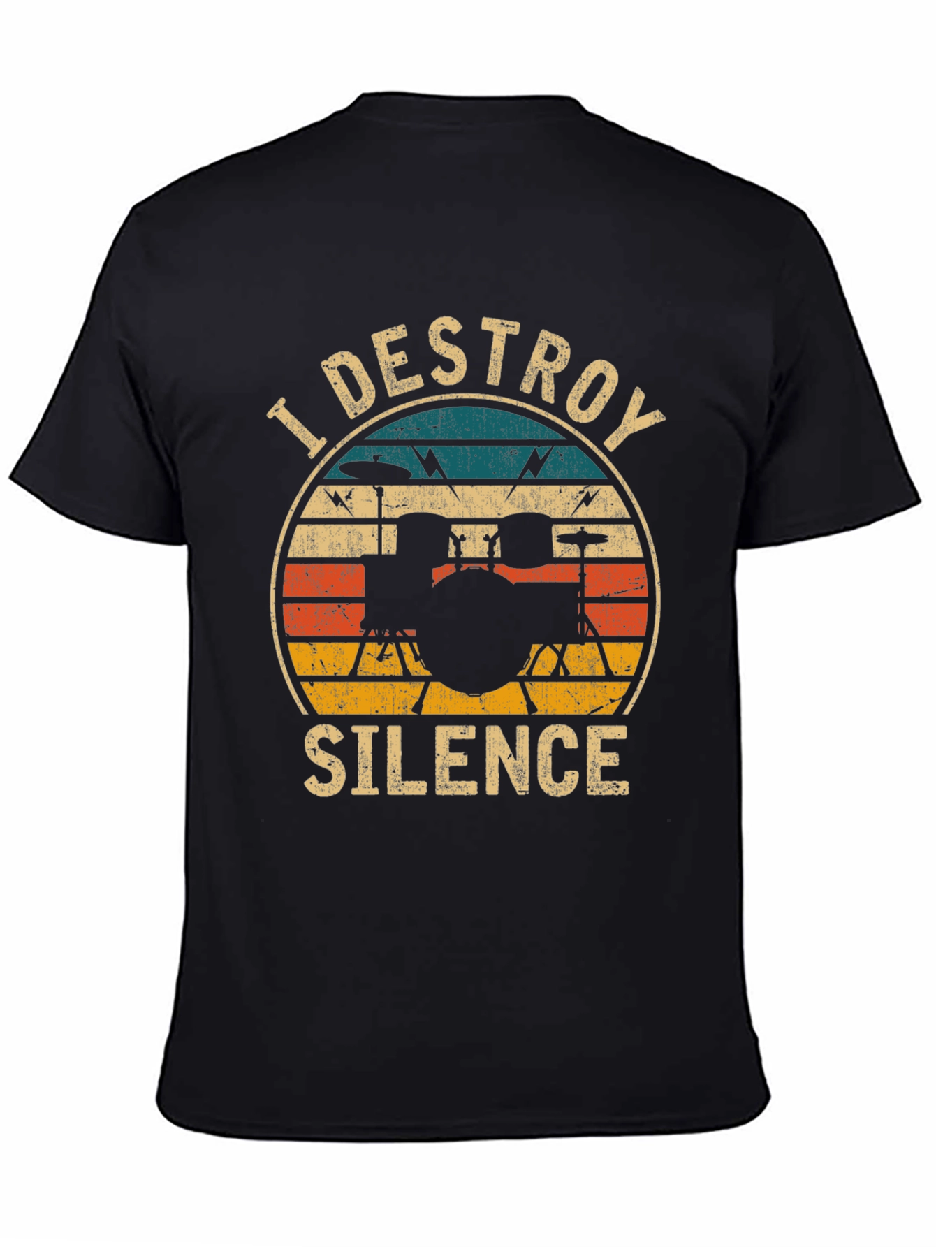 I Destroy Silence Drummer T-Shirt - Black