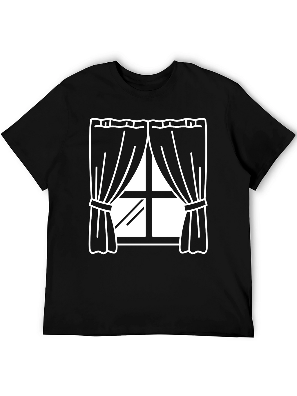 Window Graphic T-Shirt - Black Cotton Tee