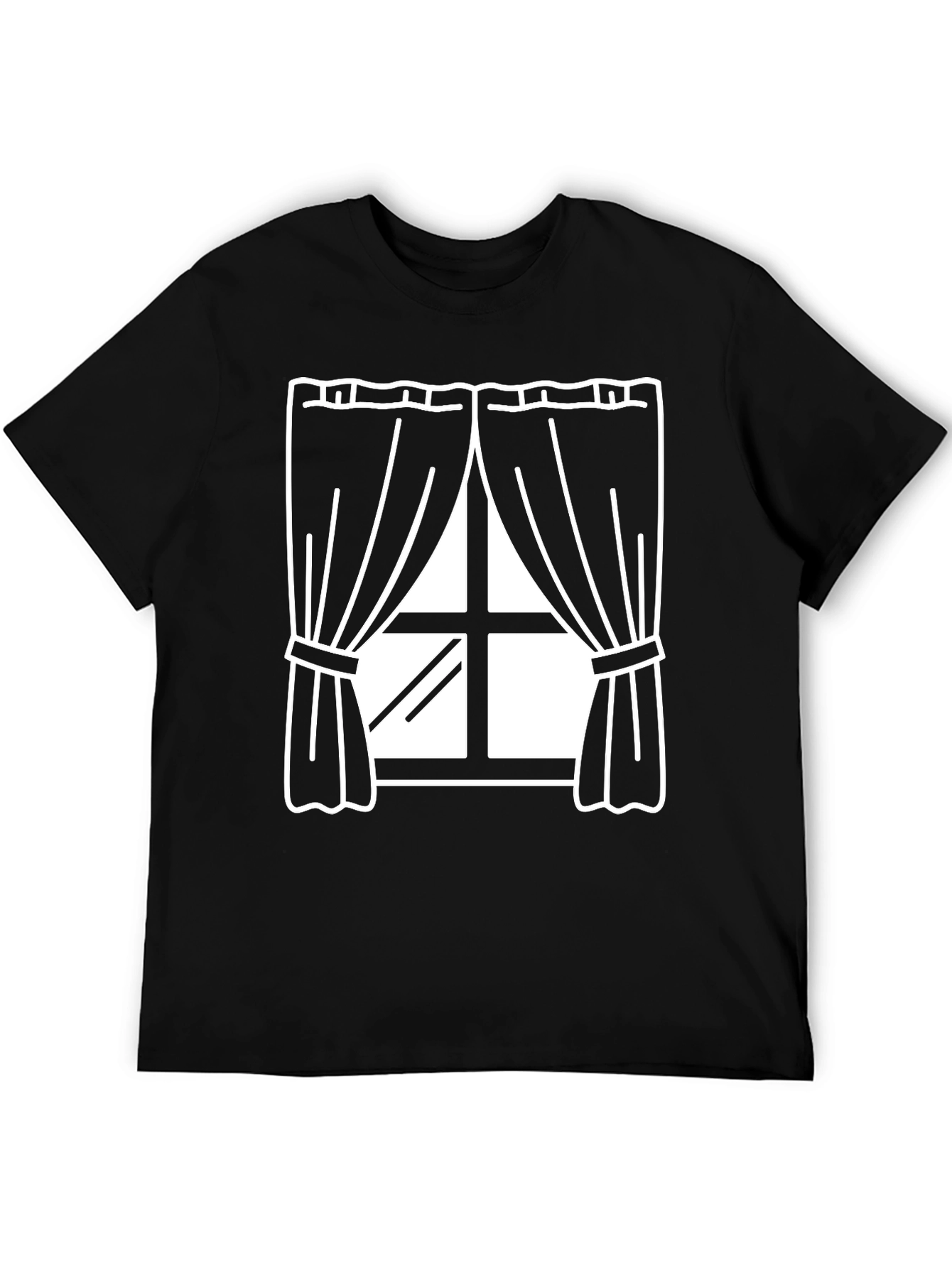 Window Graphic T-Shirt - Black Cotton Tee