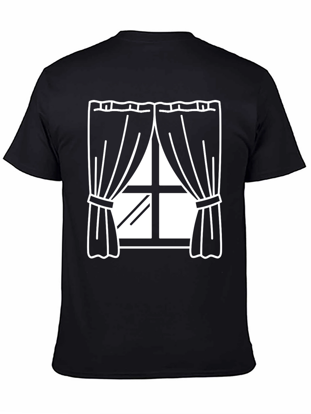 Window Graphic T-Shirt - Black Cotton Tee
