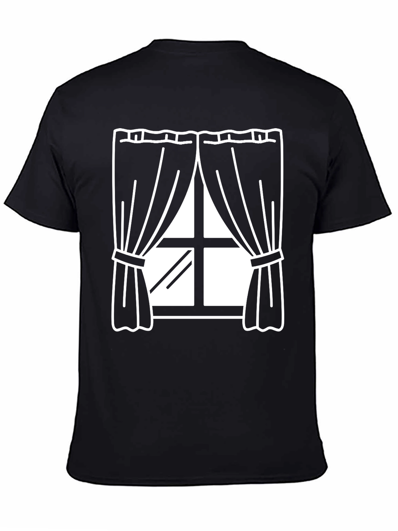 Window Graphic T-Shirt - Black Cotton Tee