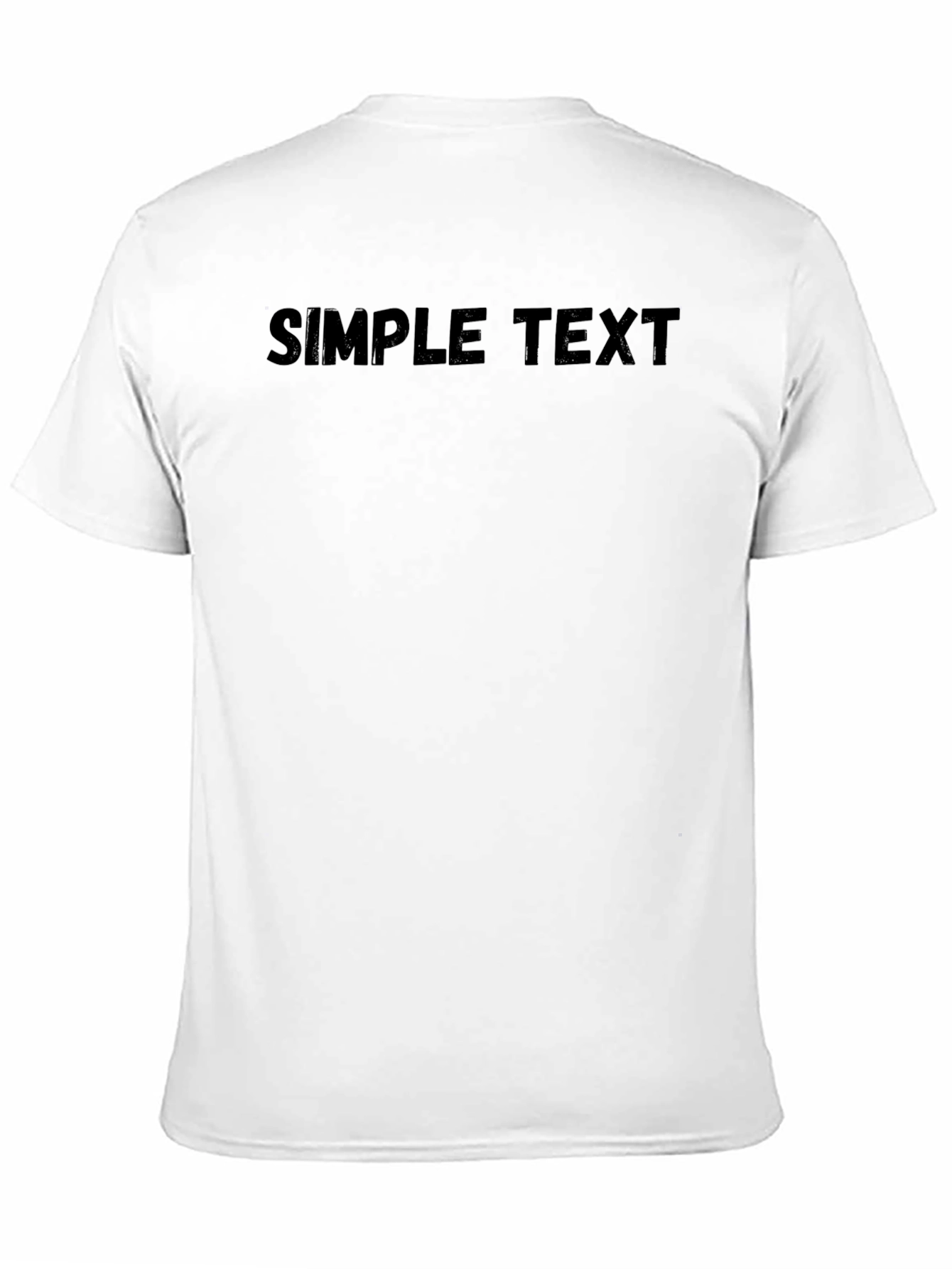 Mens Black Simple Text T-Shirt