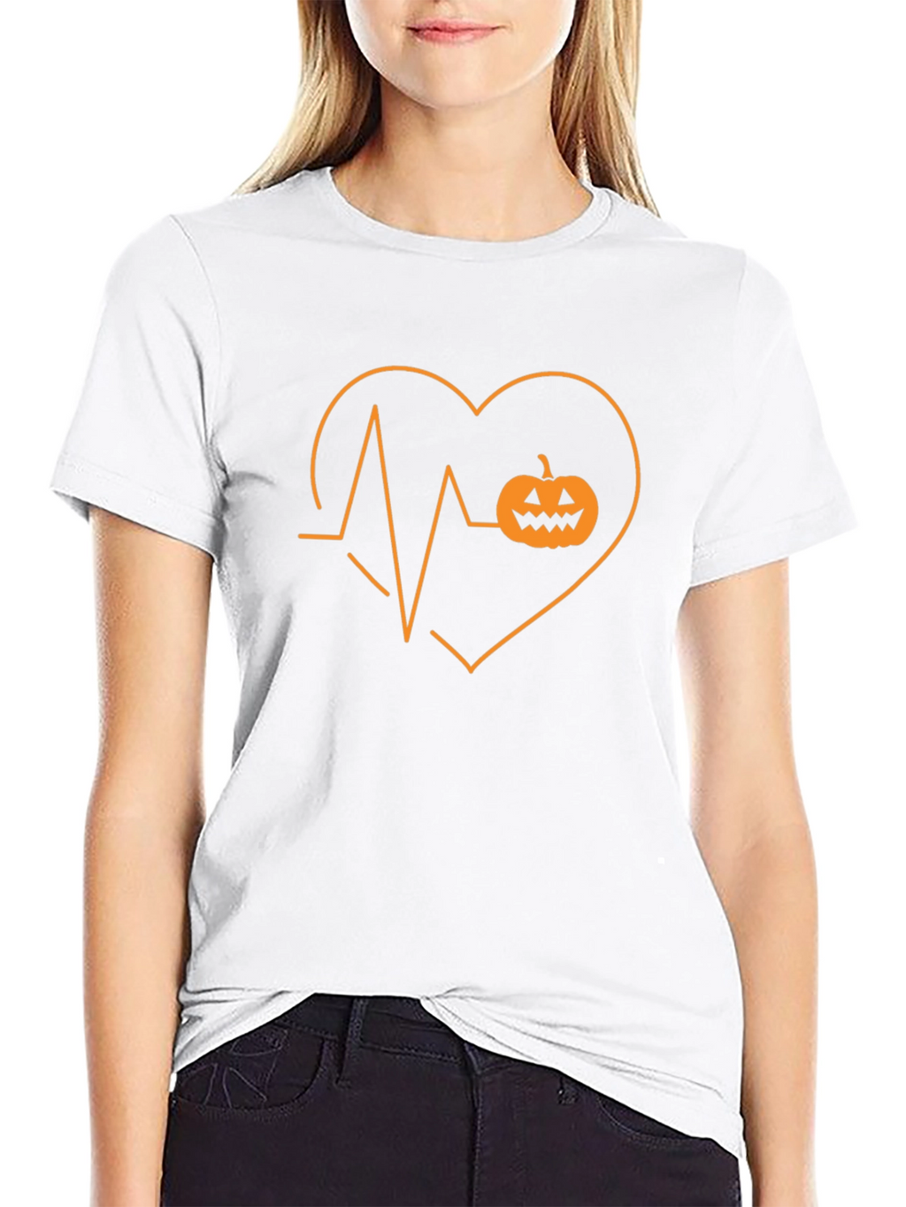 Halloween Heartbeat Pumpkin T-Shirt