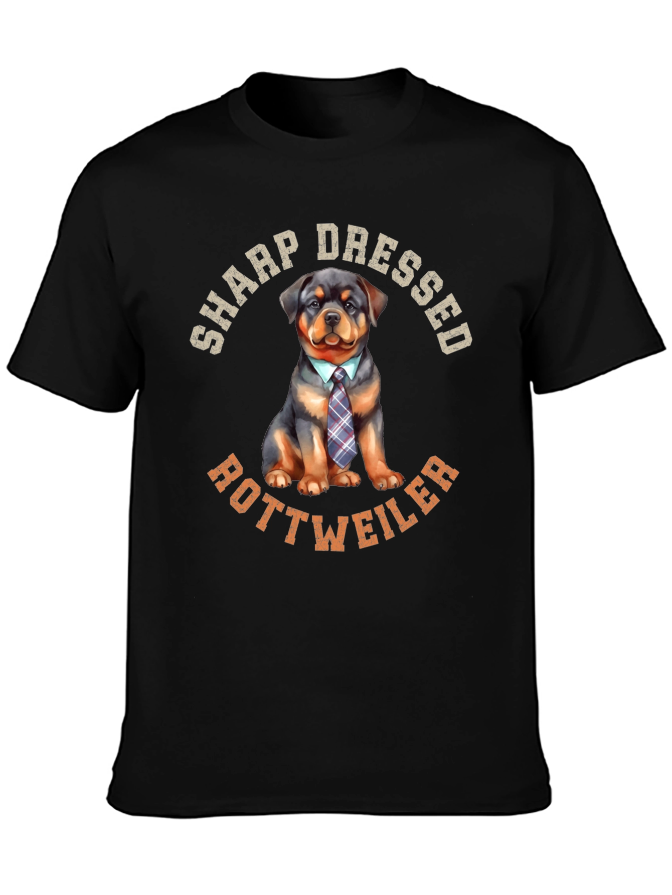 Sharp Dressed Rottweiler Dog Graphic Tee