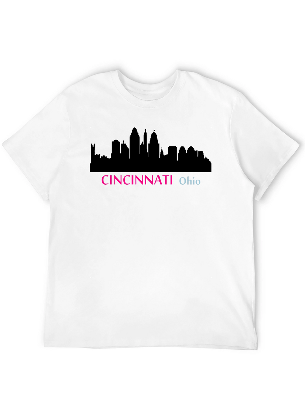 Cincinnati Ohio Skyline Black T-Shirt