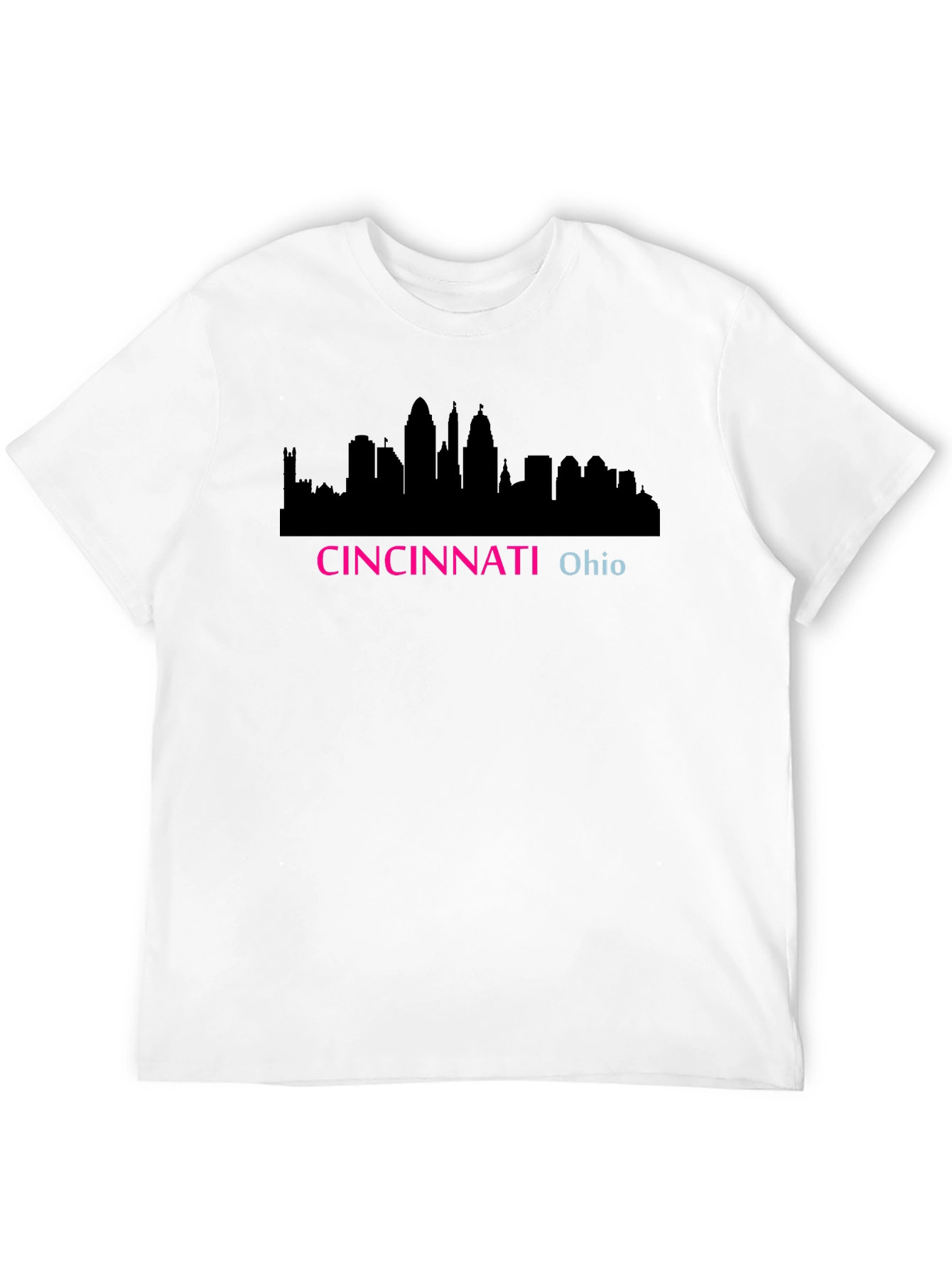 Cincinnati Ohio Skyline Black T-Shirt