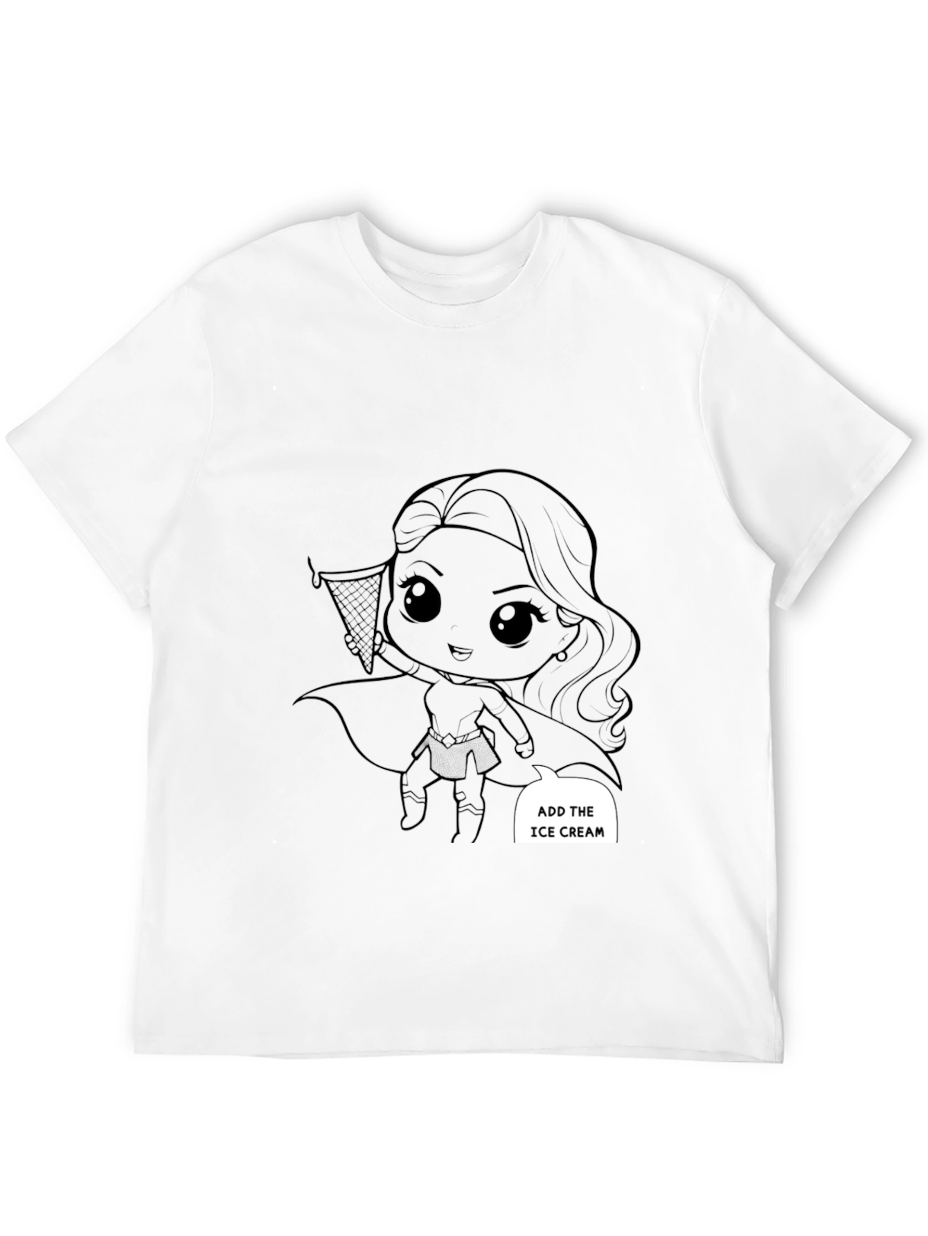 Superhero Girl Black T-Shirt