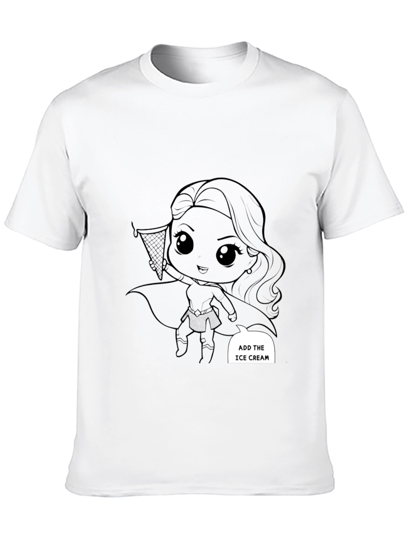 Superhero Girl Black T-Shirt
