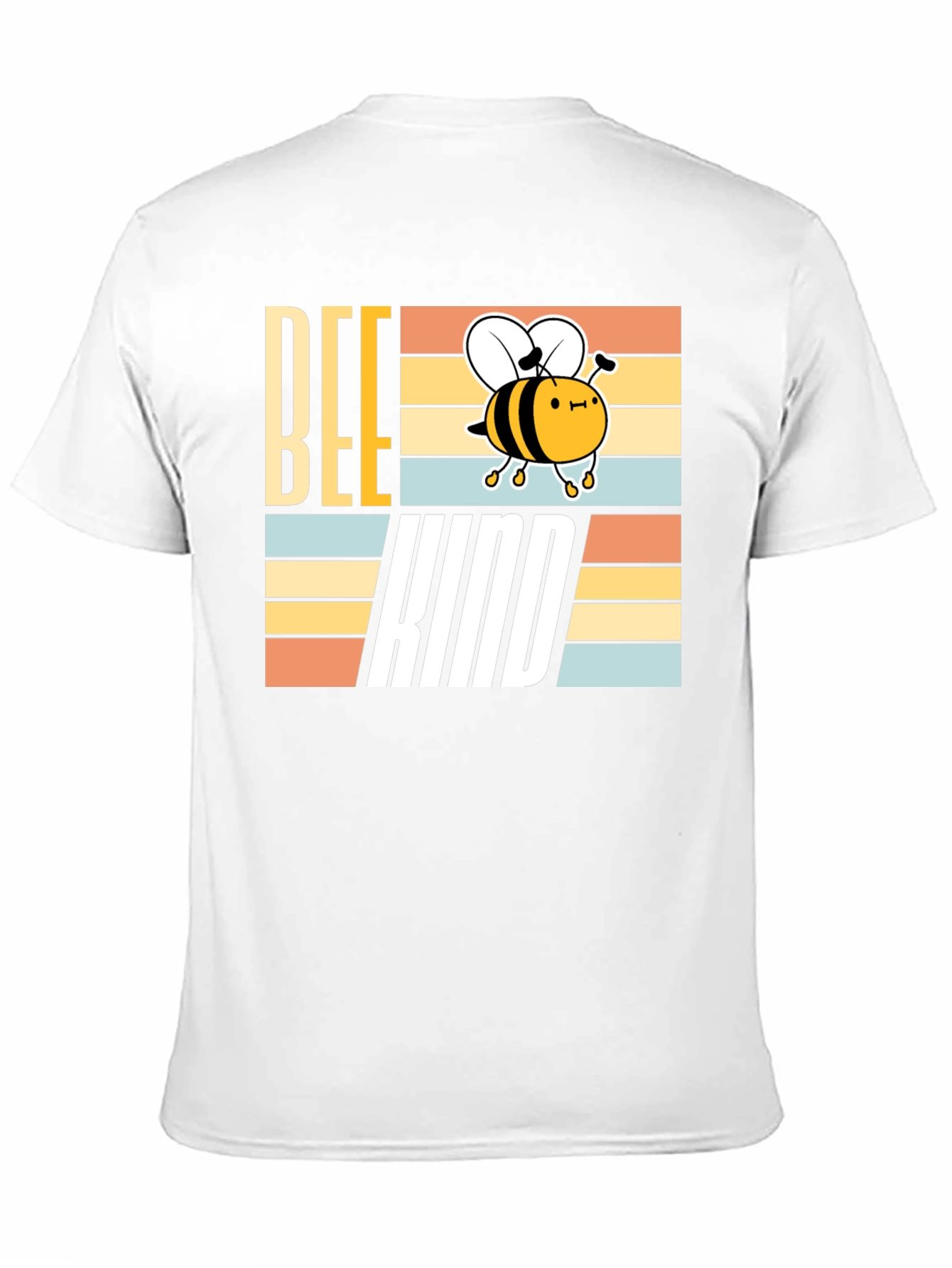 Bee Kind T-Shirt - Retro Striped Graphic Tee