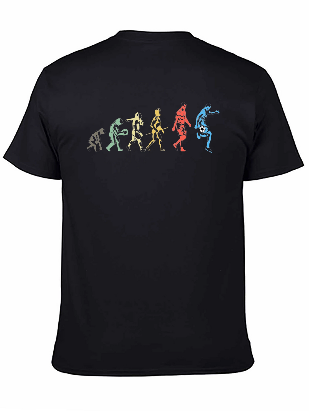 Soccer Evolution Graphic T-Shirt - Black Cotton Tee