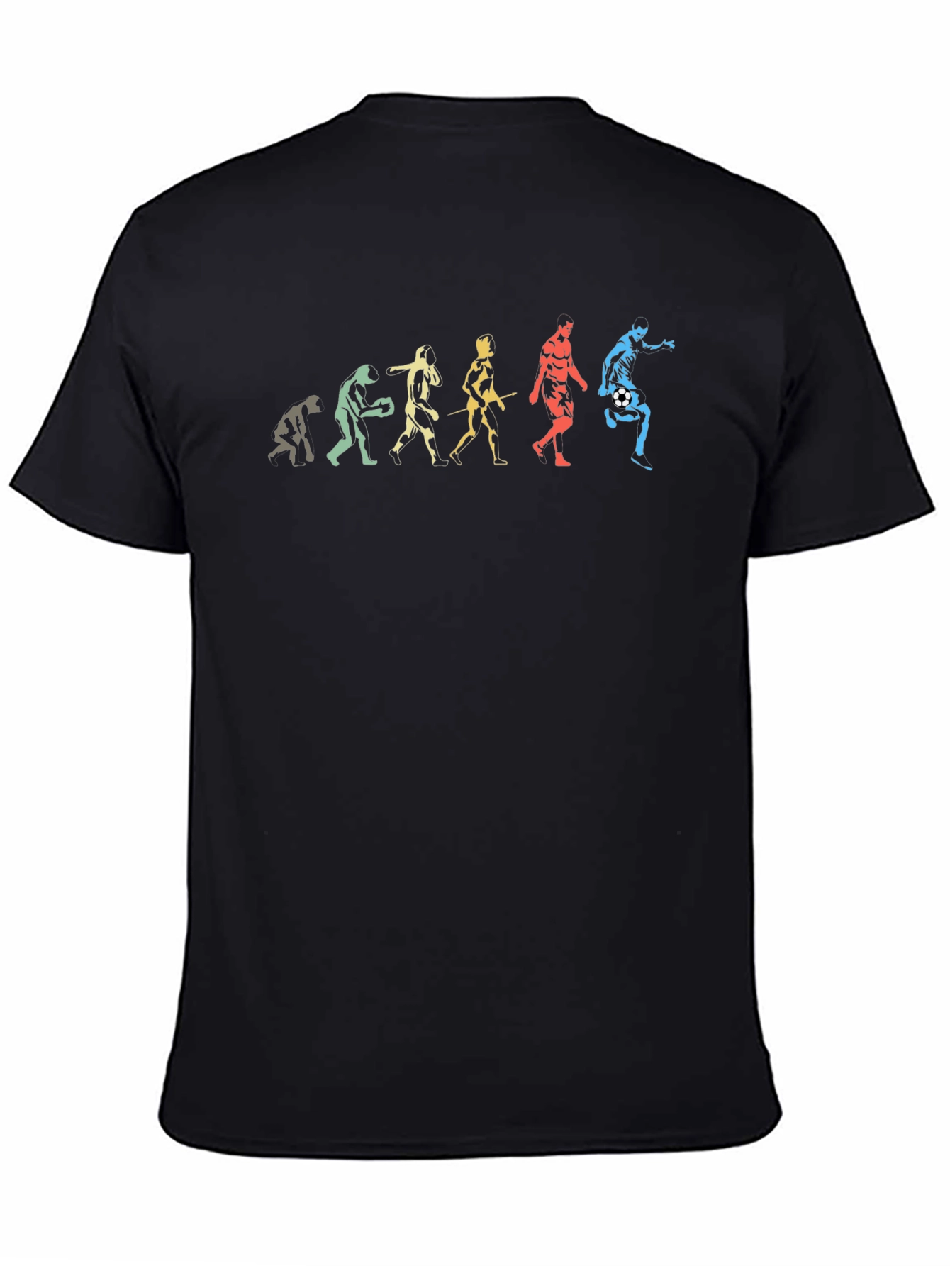 Soccer Evolution Graphic T-Shirt - Black Cotton Tee