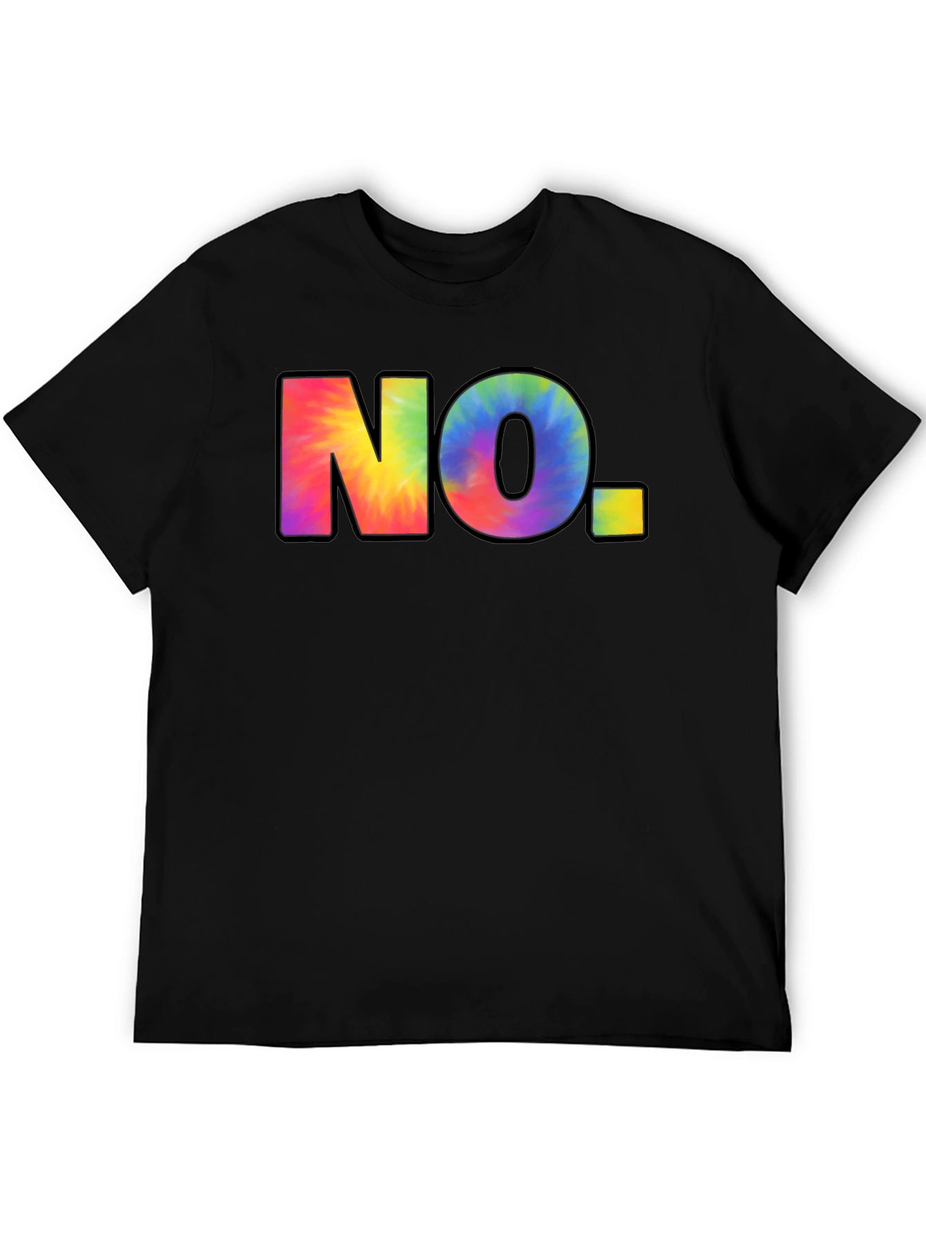 Tie-Dye NO. Graphic Black T-Shirt