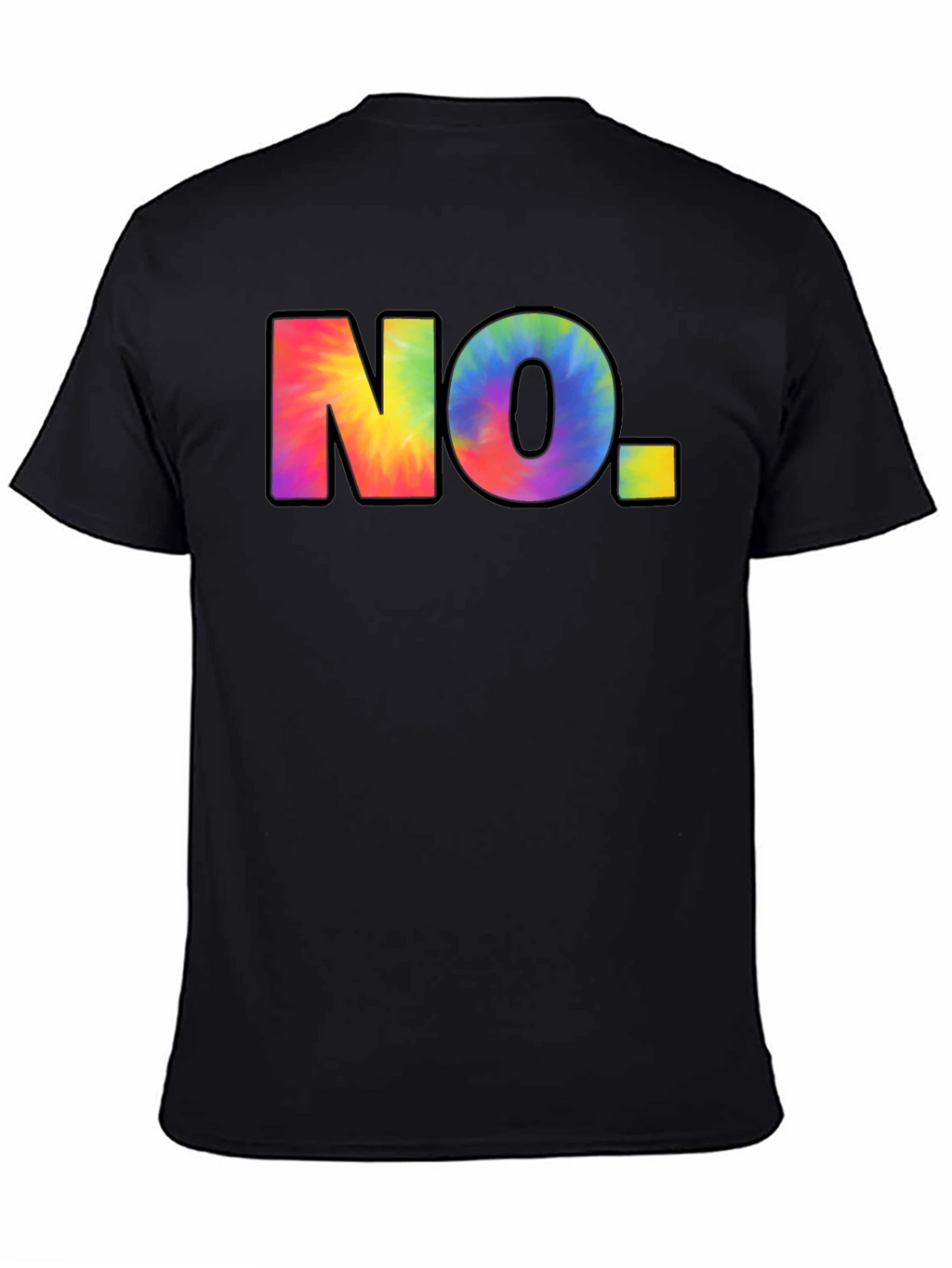 Tie-Dye NO. Graphic Black T-Shirt