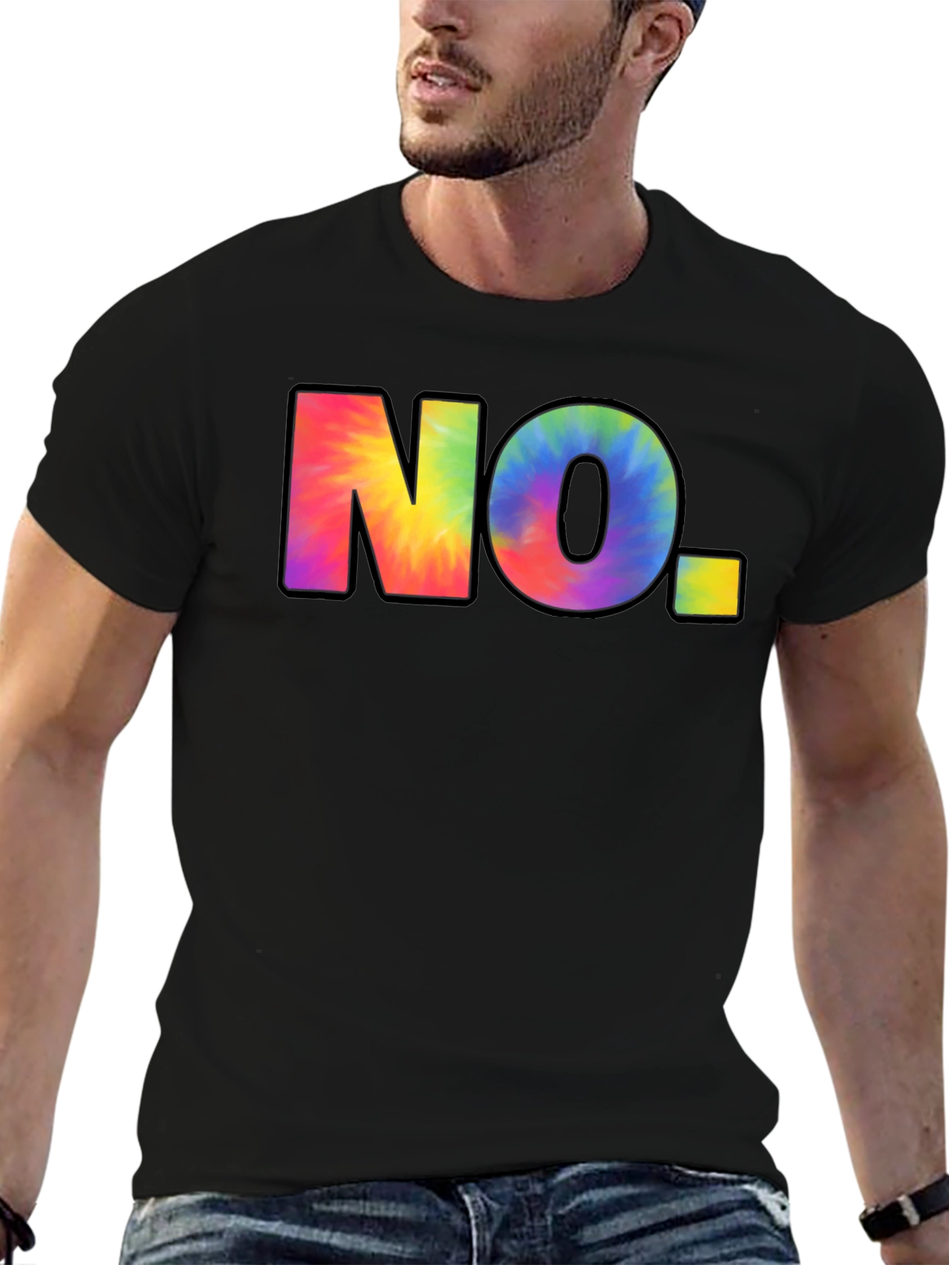 Tie-Dye NO. Graphic Black T-Shirt