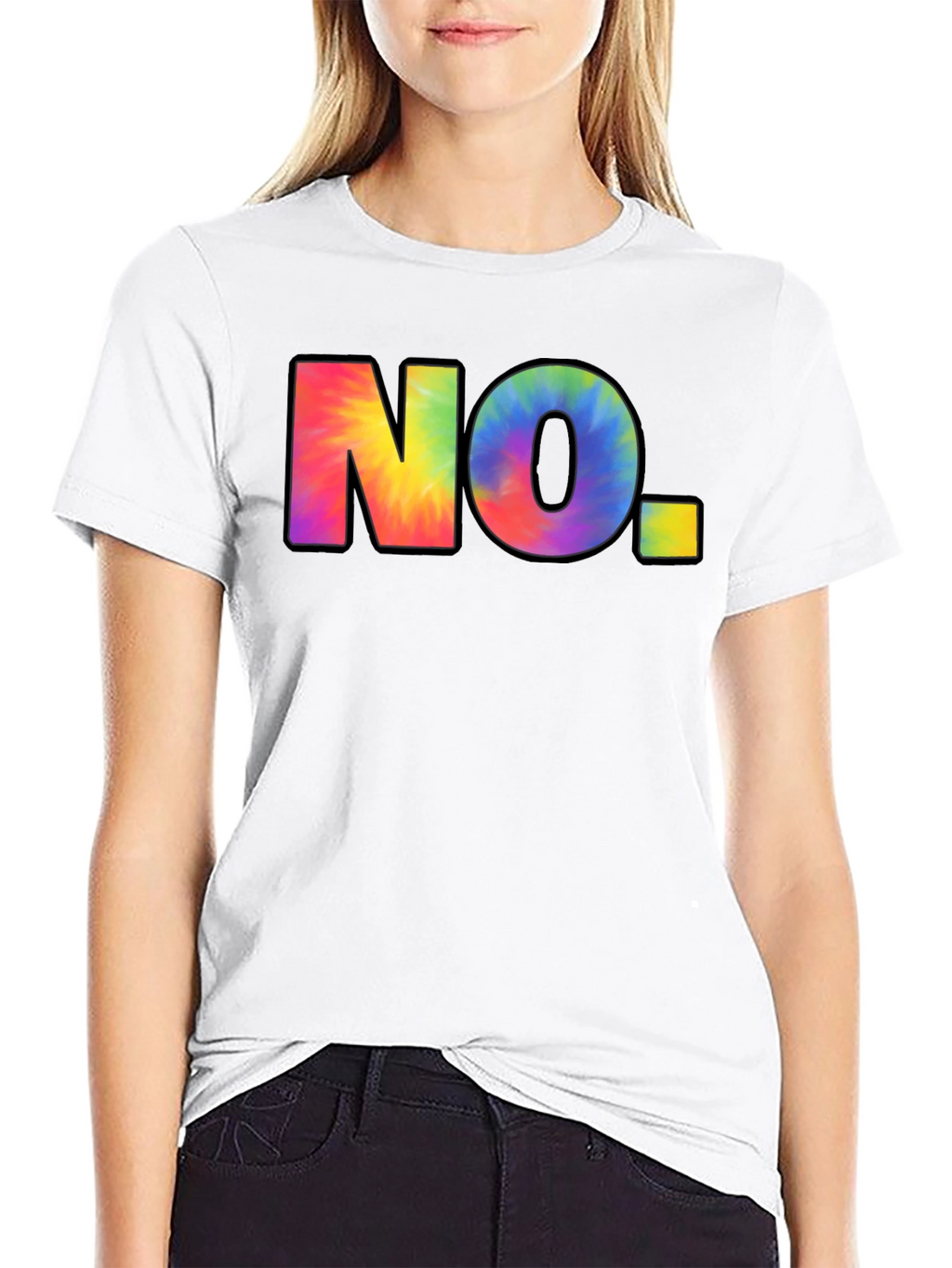 Tie-Dye NO. Graphic Black T-Shirt