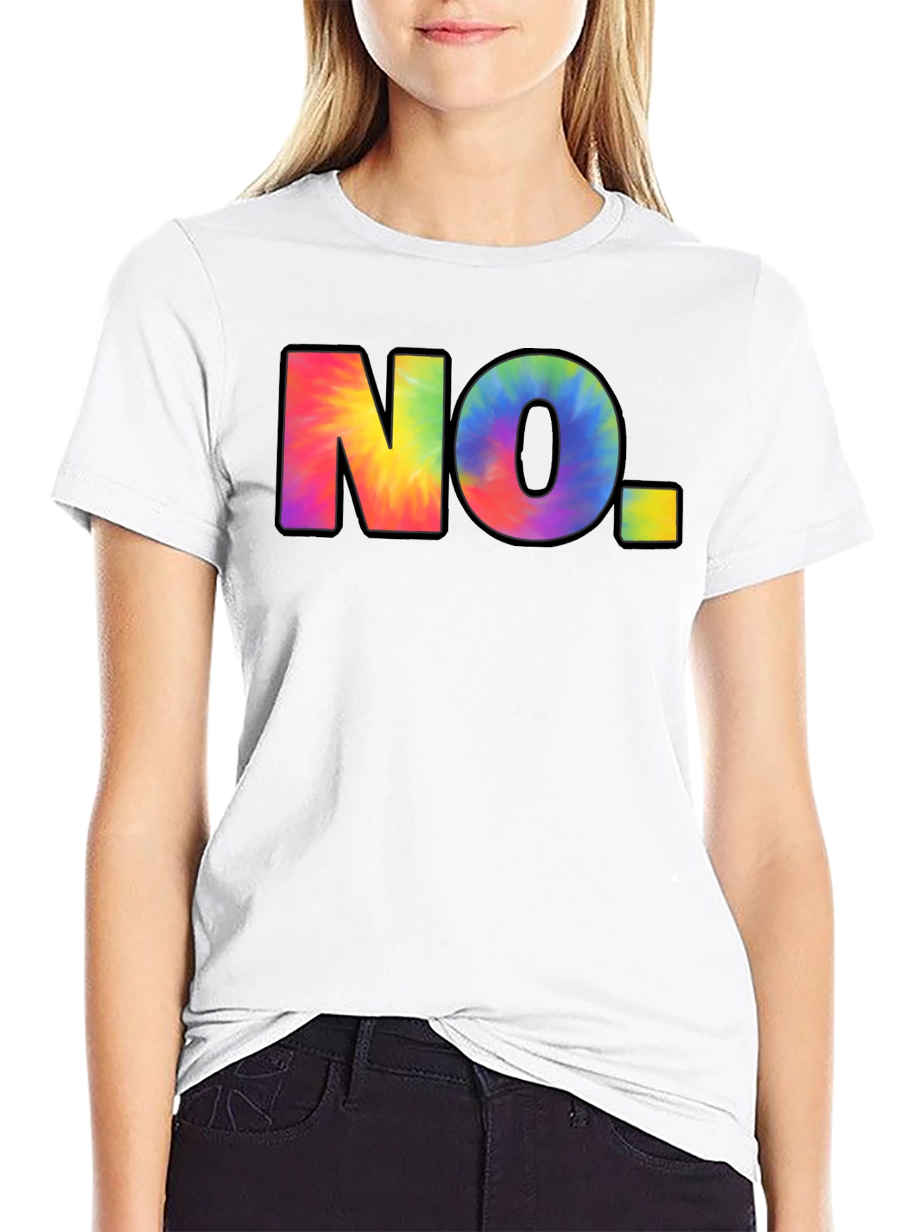 Tie-Dye NO. Graphic Black T-Shirt