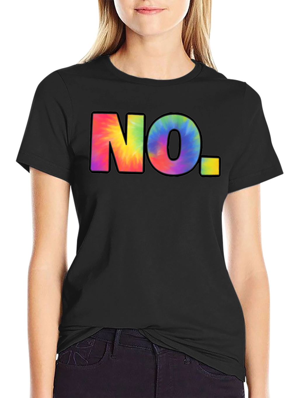 Tie-Dye NO. Graphic Black T-Shirt