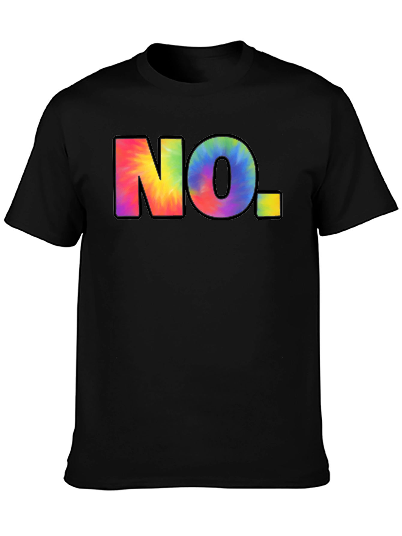 Tie-Dye NO. Graphic Black T-Shirt