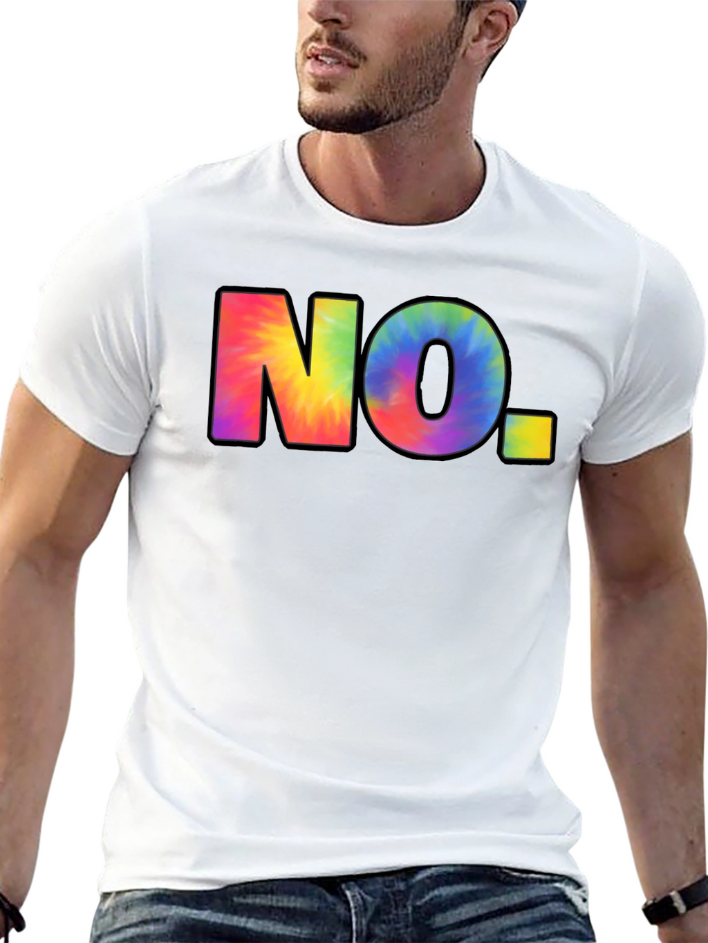 Tie-Dye NO. Graphic Black T-Shirt