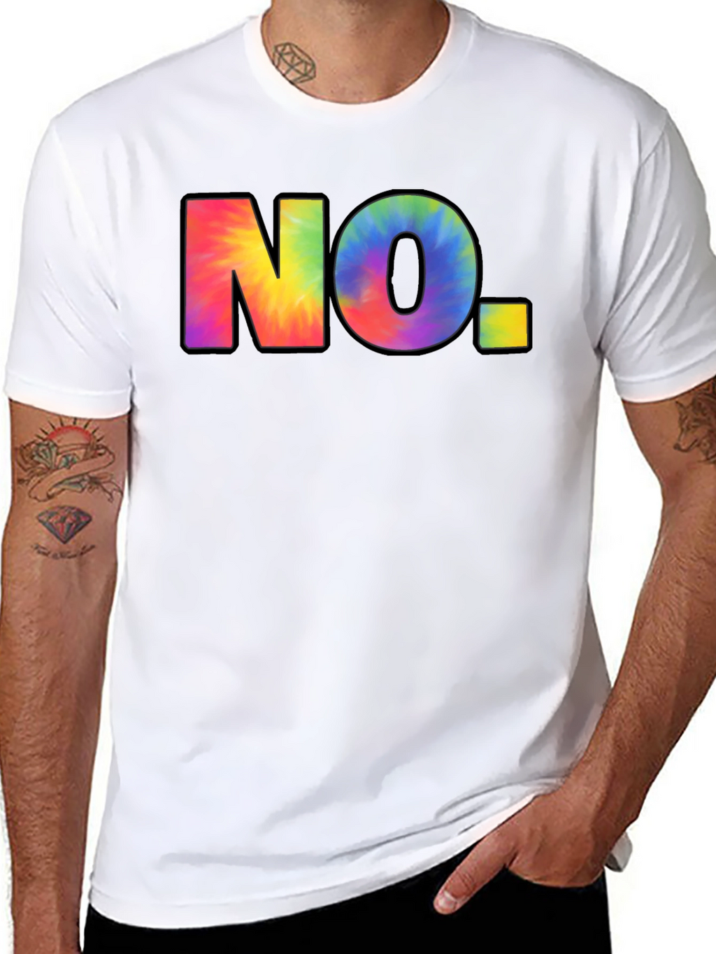 Tie-Dye NO. Graphic Black T-Shirt