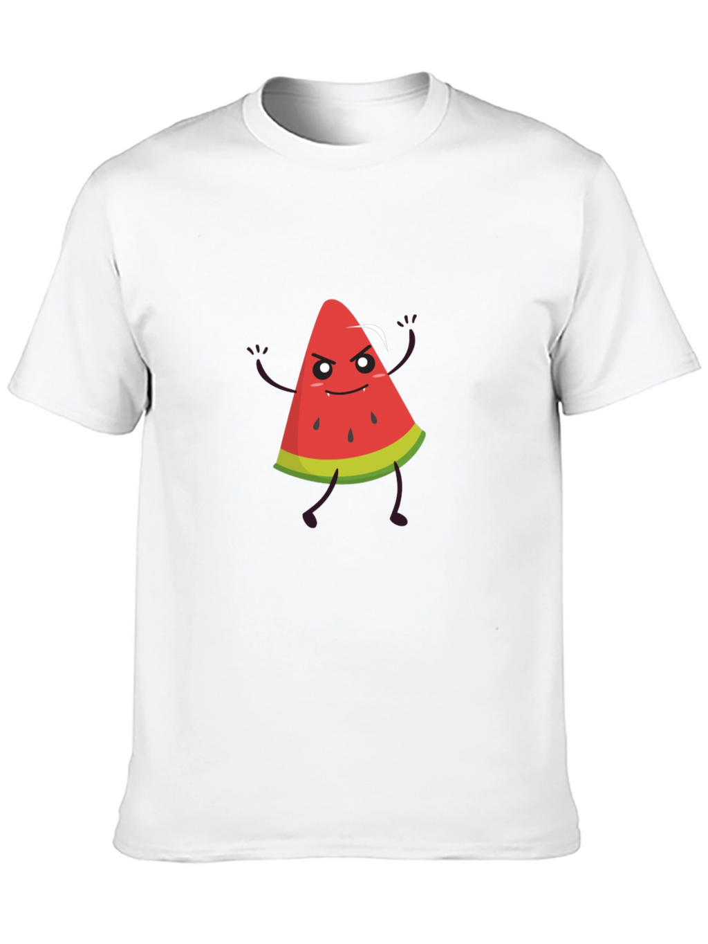 Funny Watermelon Graphic Black T-Shirt