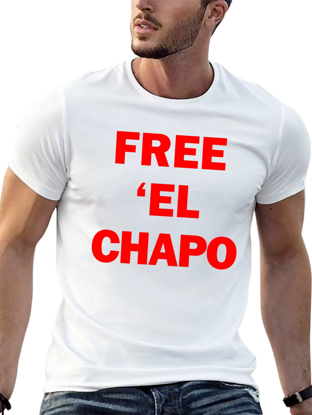 Free El Chapo T-Shirt - Bold Red Graphic Tee