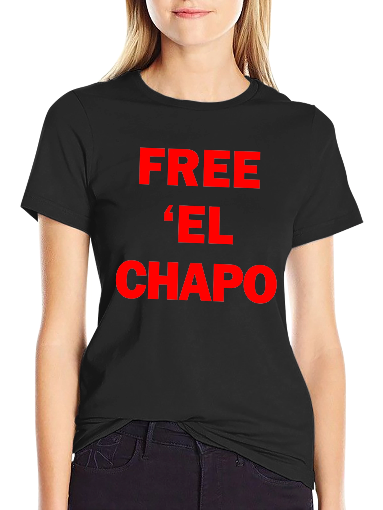 Free El Chapo T-Shirt - Bold Red Graphic Tee